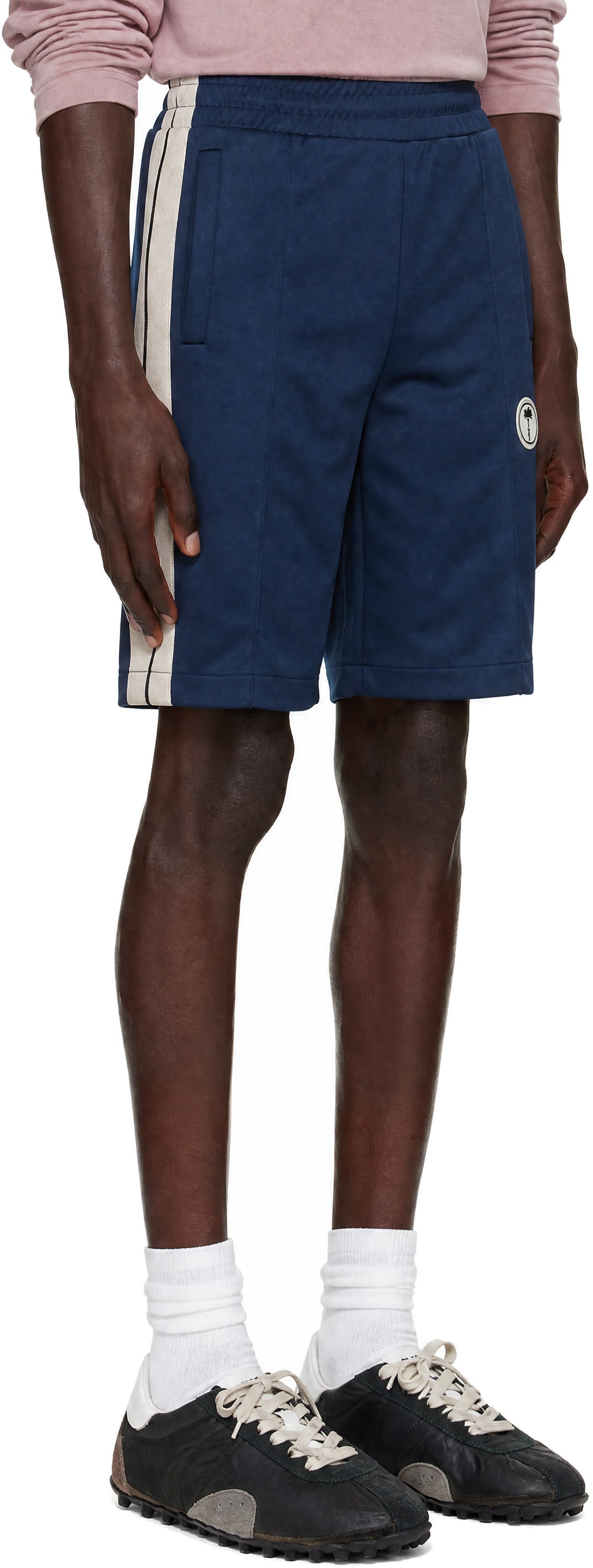 Palm Angels - Navy Palm Tree Track Shorts
