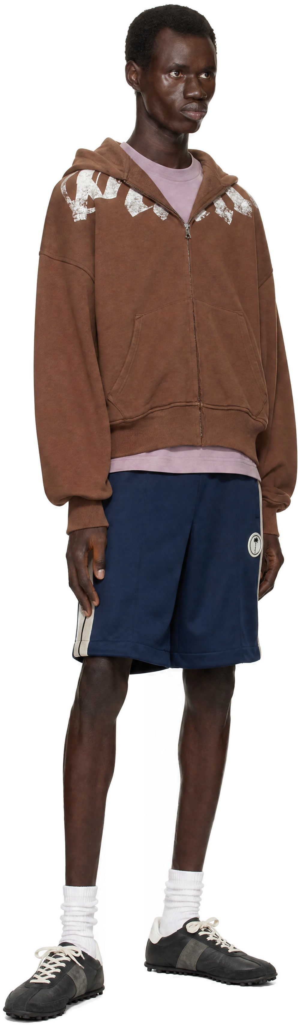 Palm Angels - Navy Palm Tree Track Shorts