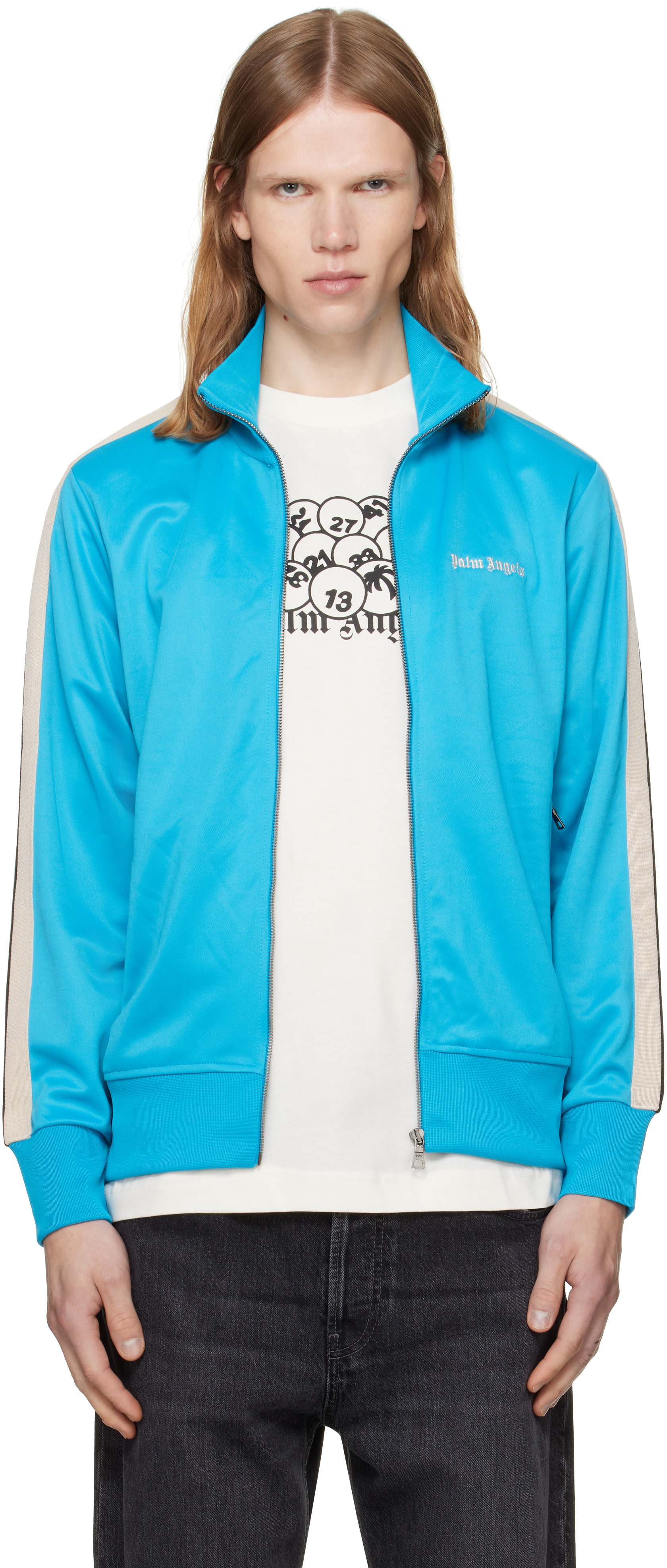 Palm Angels - Blue Classic Logo Track Jacket