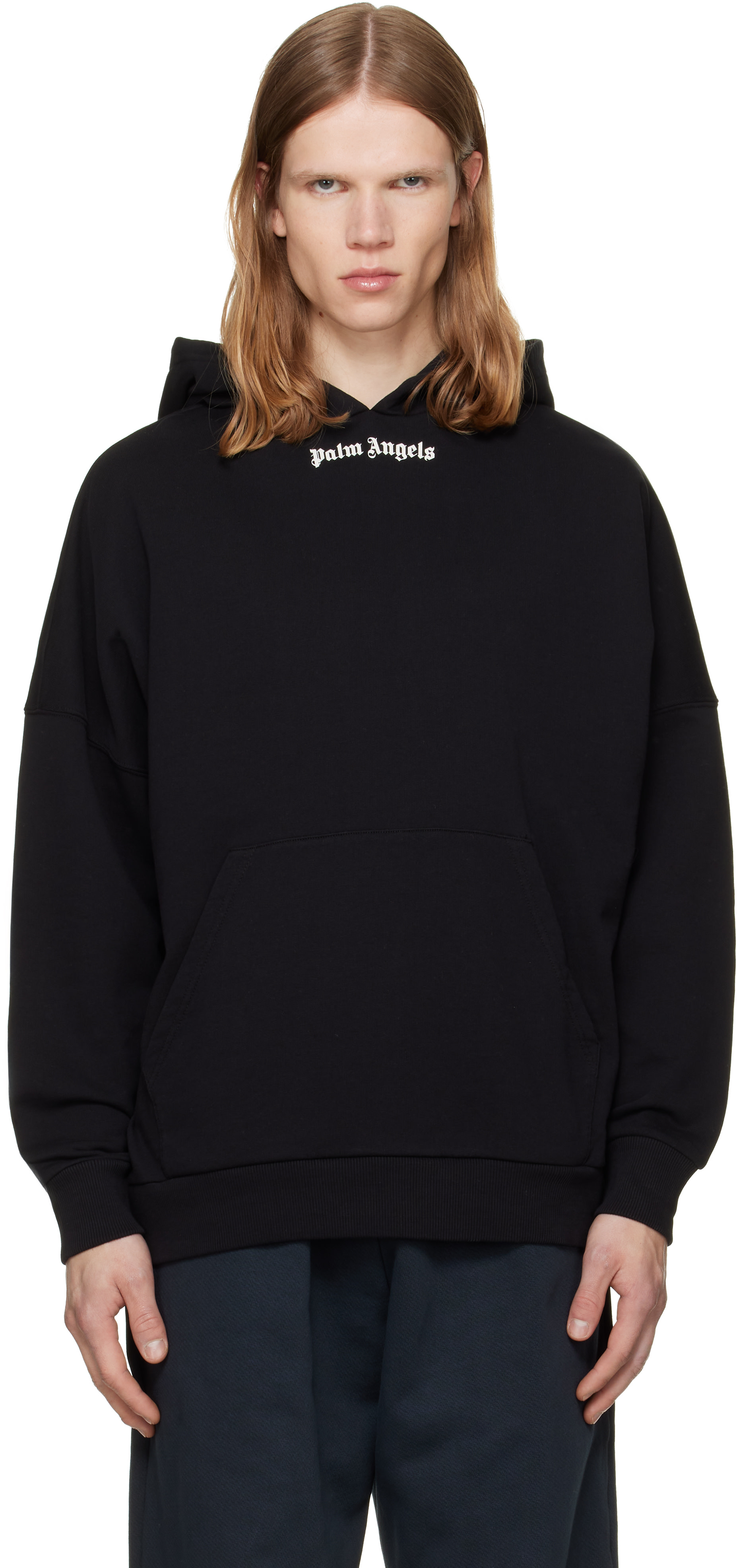 Palm Angels - Pull à capuche noir à logos