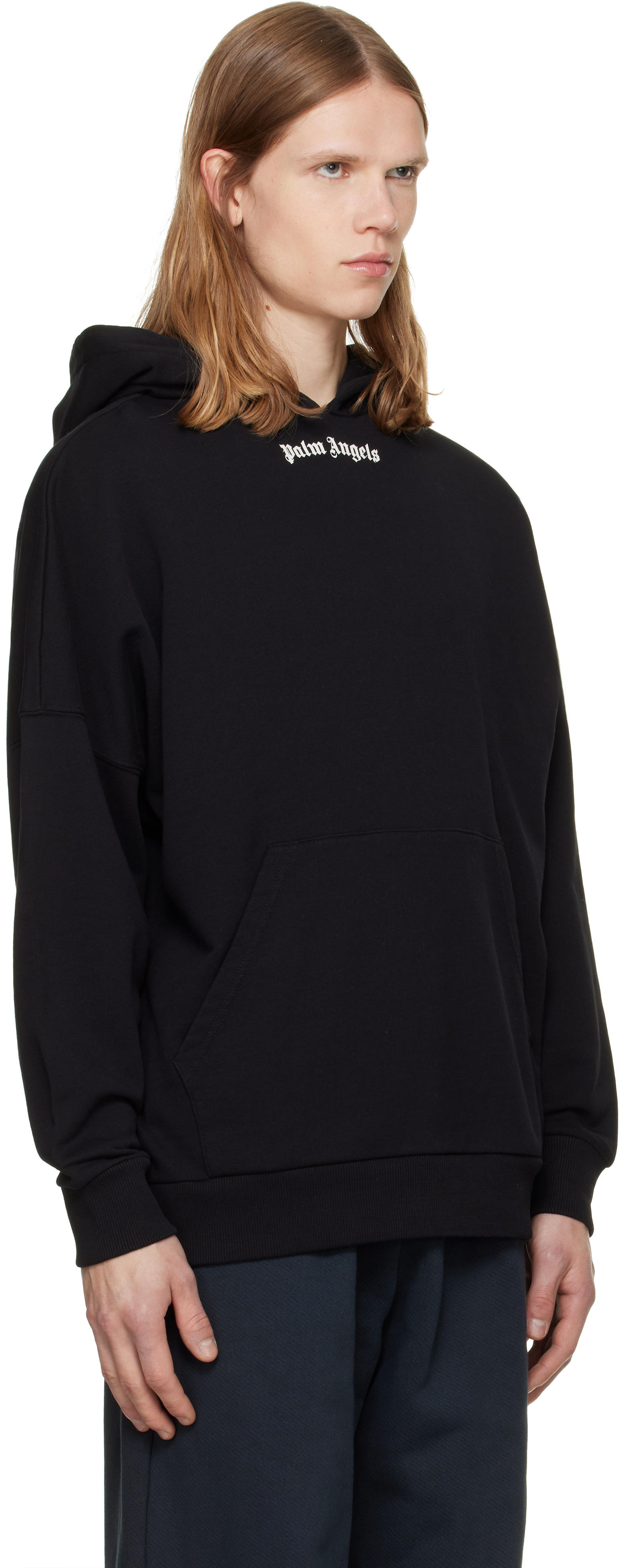 Palm Angels - Pull à capuche noir à logos