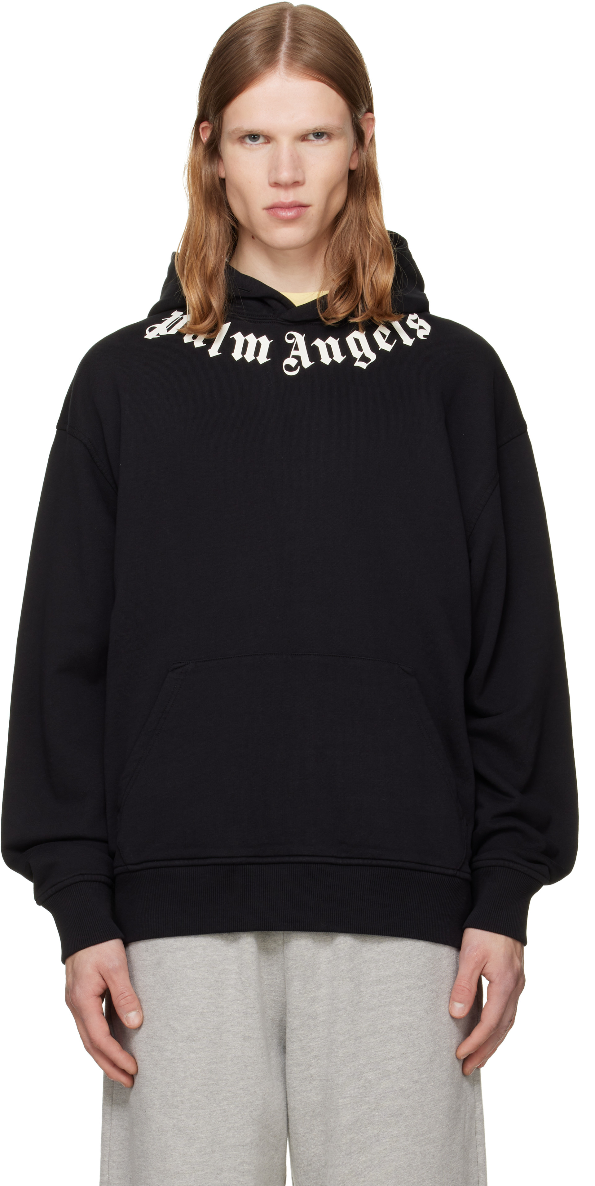 Palm Angels - Pull à capuche noir à logo