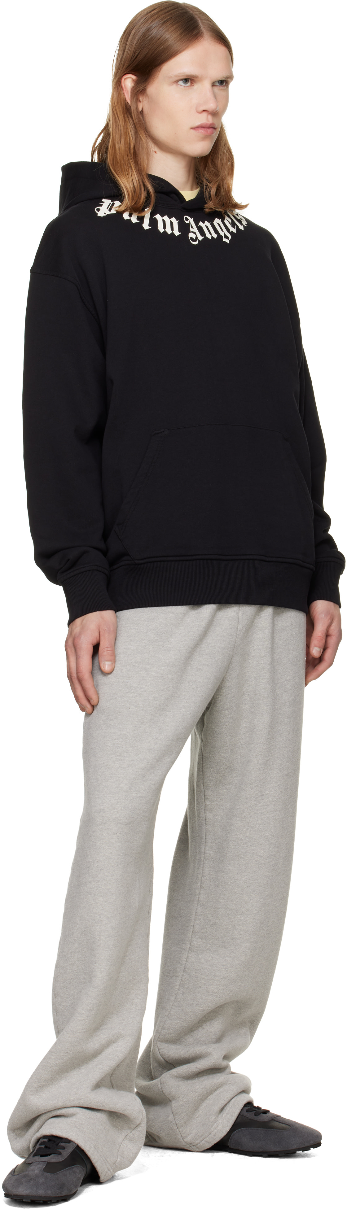 Palm Angels - Pull à capuche noir à logo