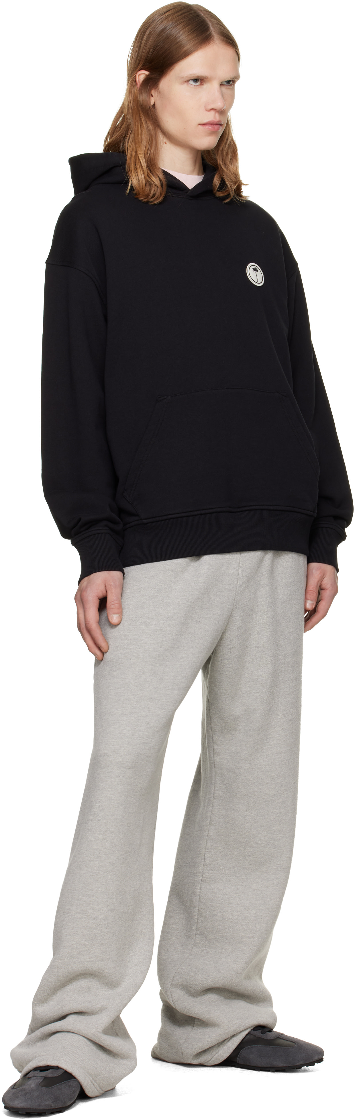 Palm Angels - Pull à capuche noir à logo de palmier