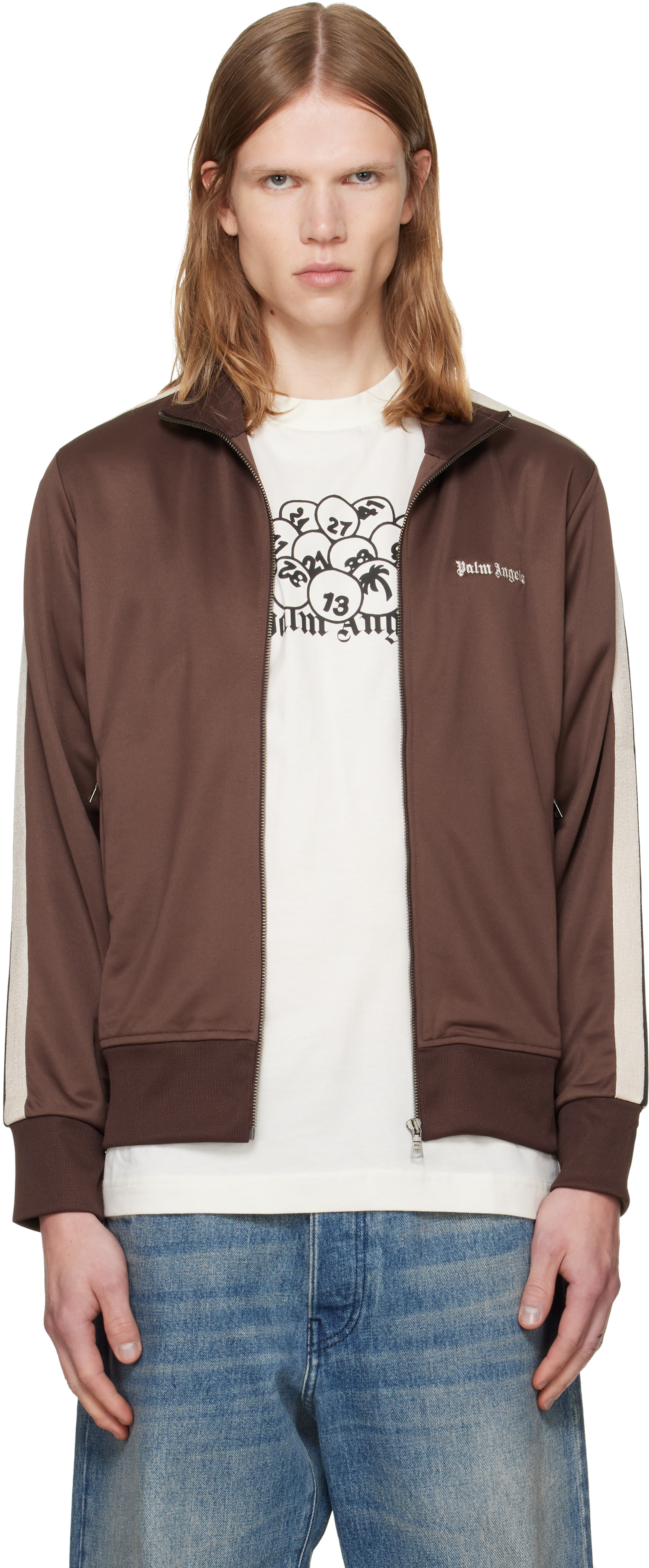 Palm Angels - Brown Classic Logo Track Jacket