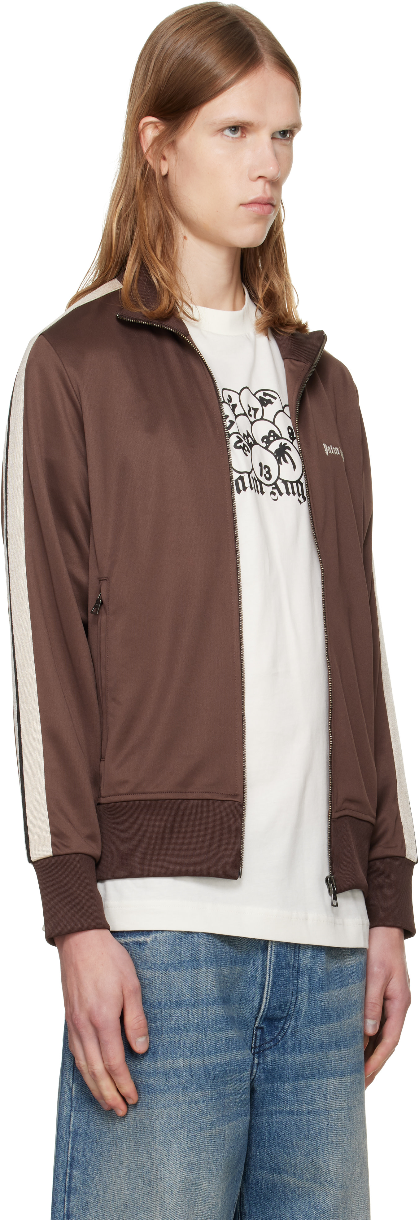 Palm Angels - Brown Classic Logo Track Jacket