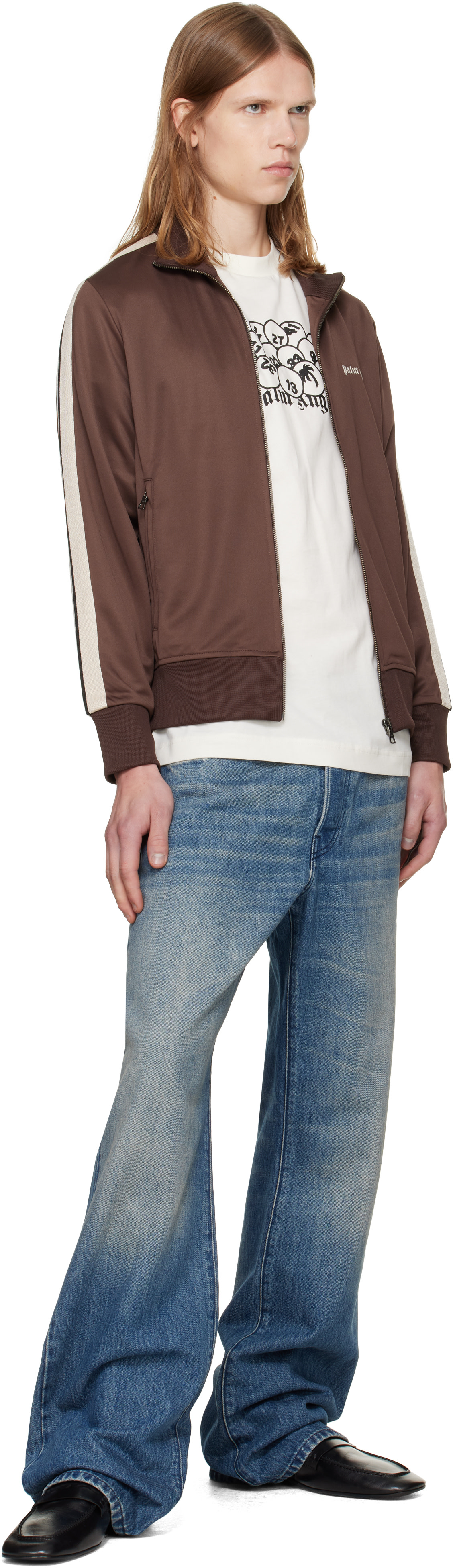 Palm Angels - Brown Classic Logo Track Jacket