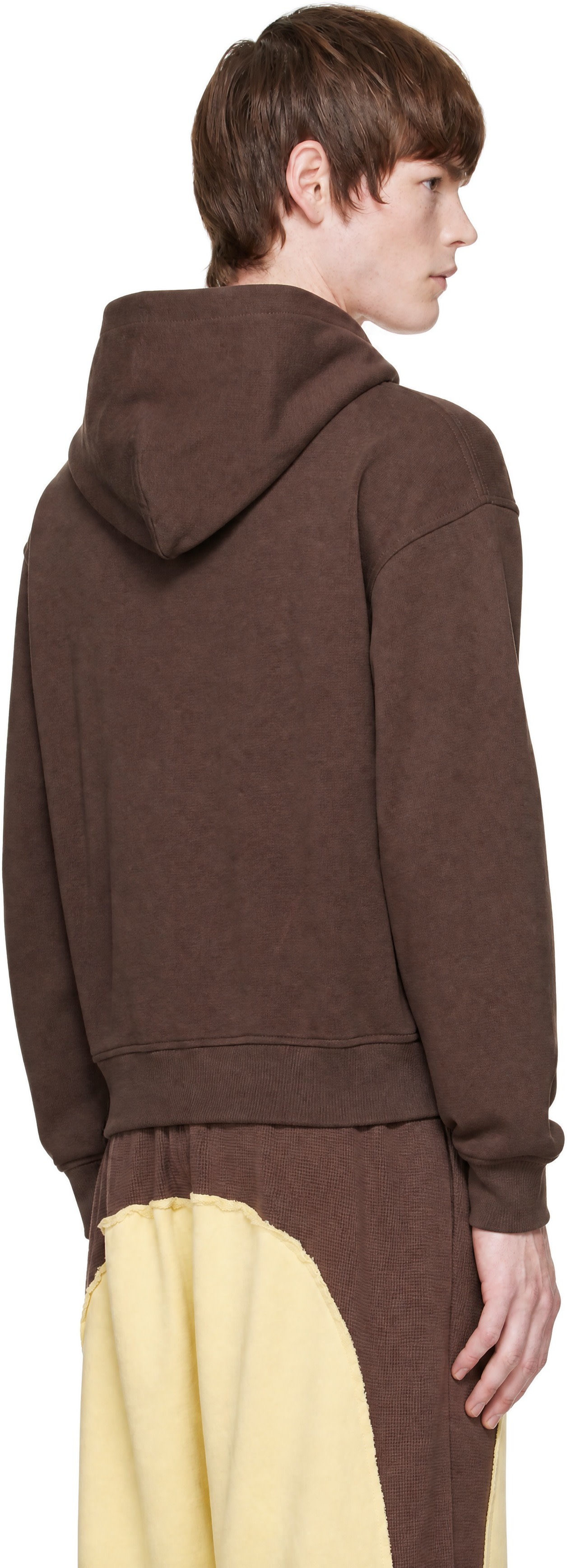 Palm Angels - Pull à capuche Hills brun à logo