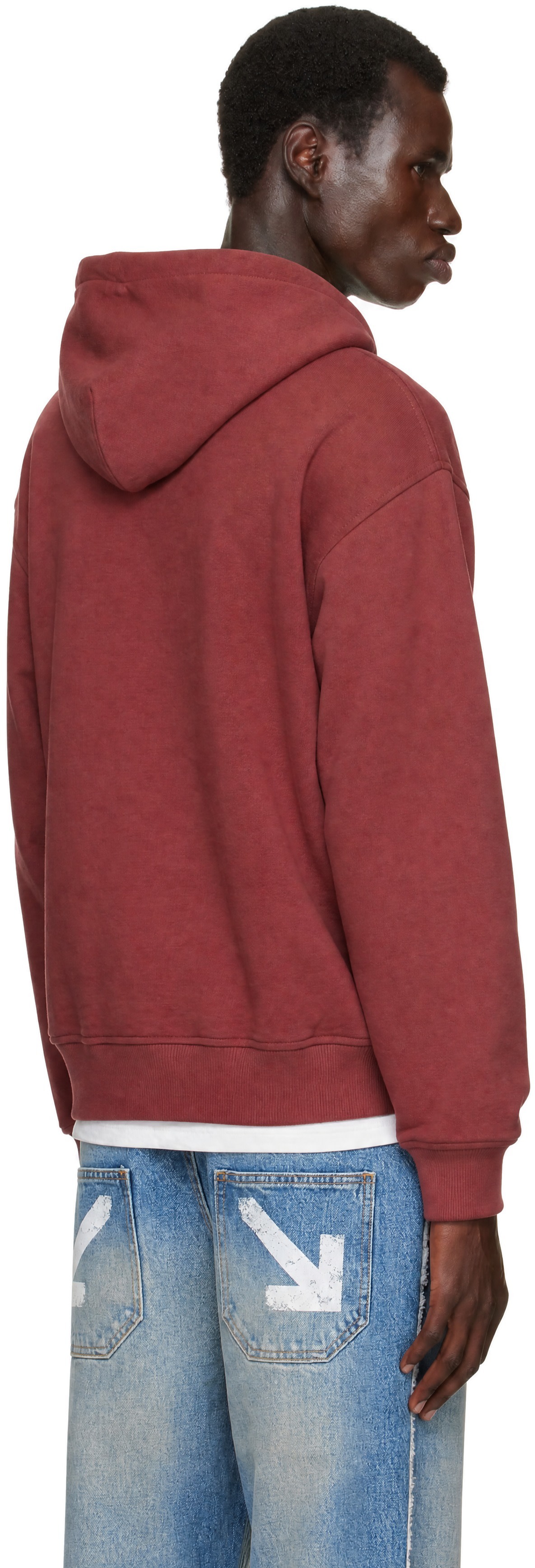 Palm Angels - Pull à capuche Hills rouge à logo