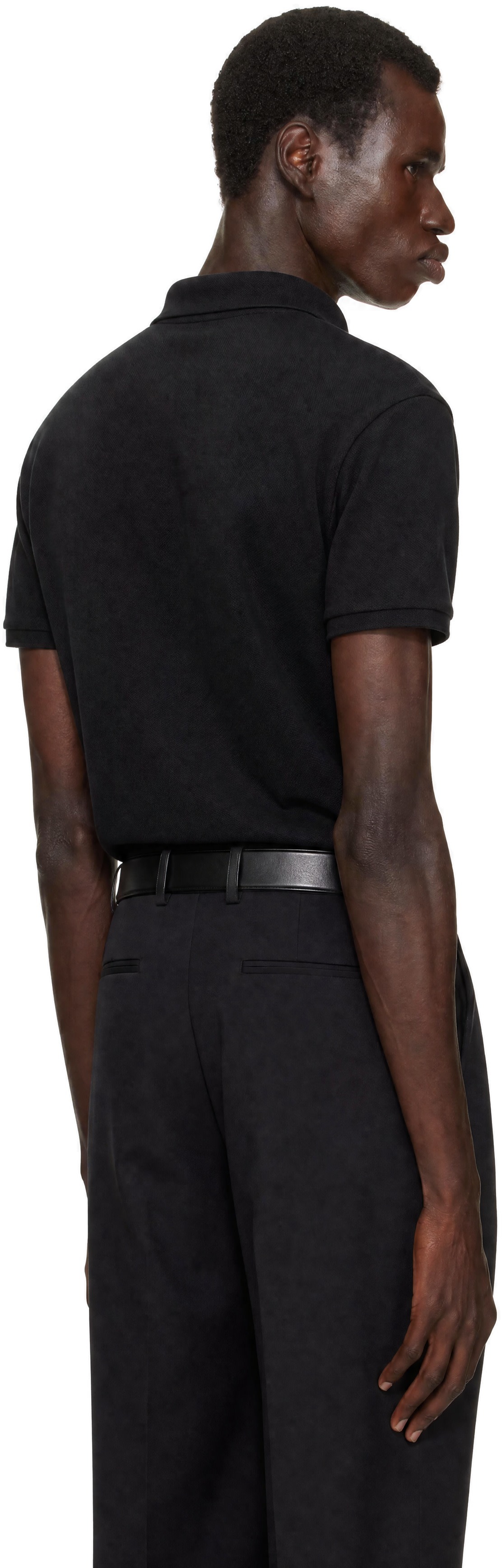Palm Angels - Black Logo Spray Regular Polo