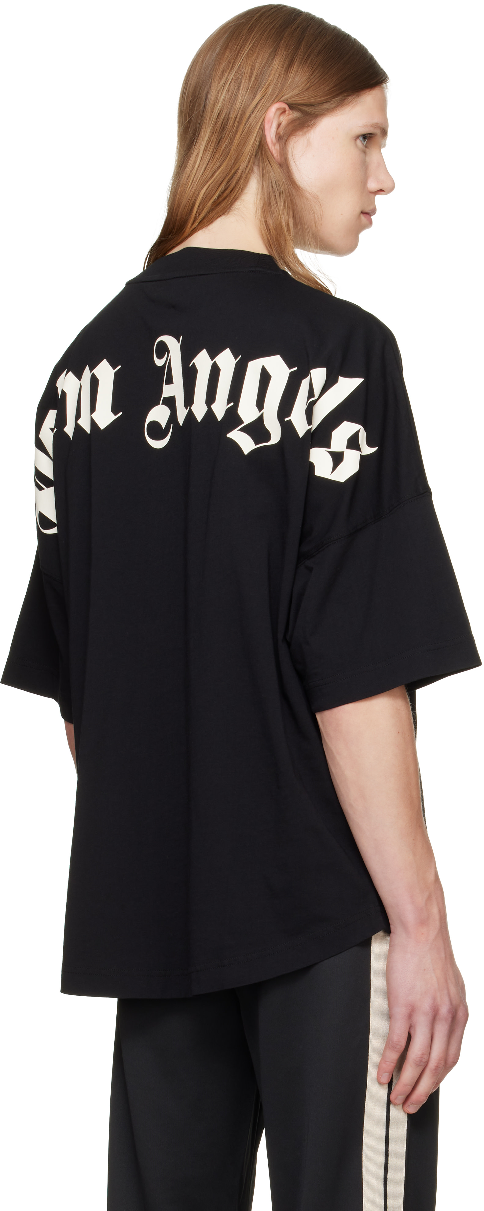 Palm Angels: Black Classic Logo Over T-shirt | SSENSE
