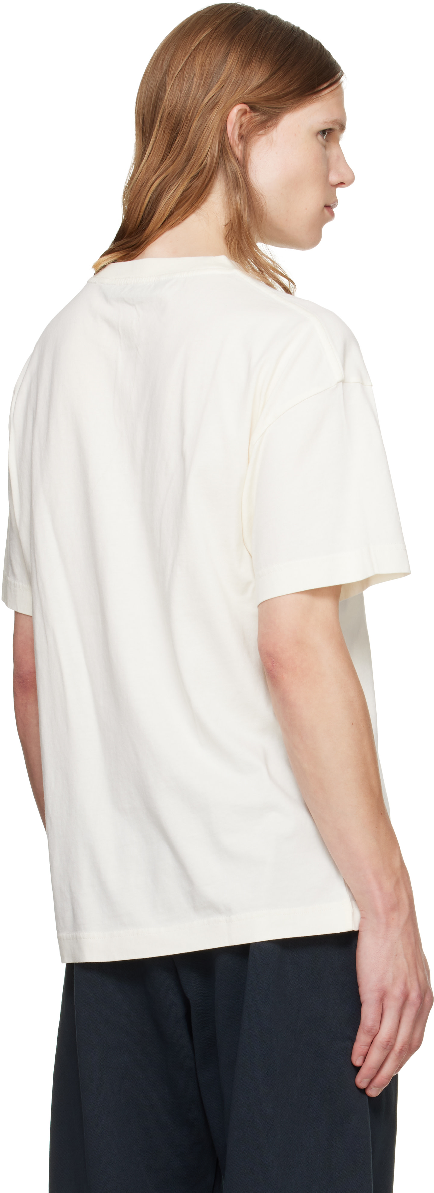 Palm Angels - オフホワイト Stamp Logo Regular Tシャツ