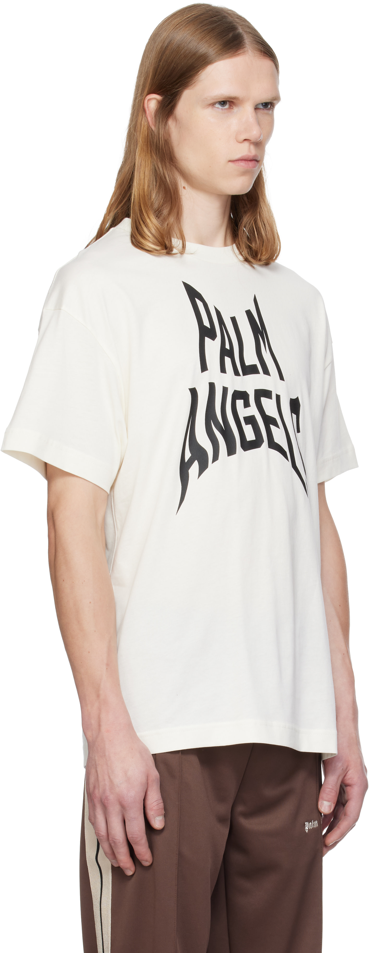 Palm Angels - Off-White Distorted Regular T-shirt
