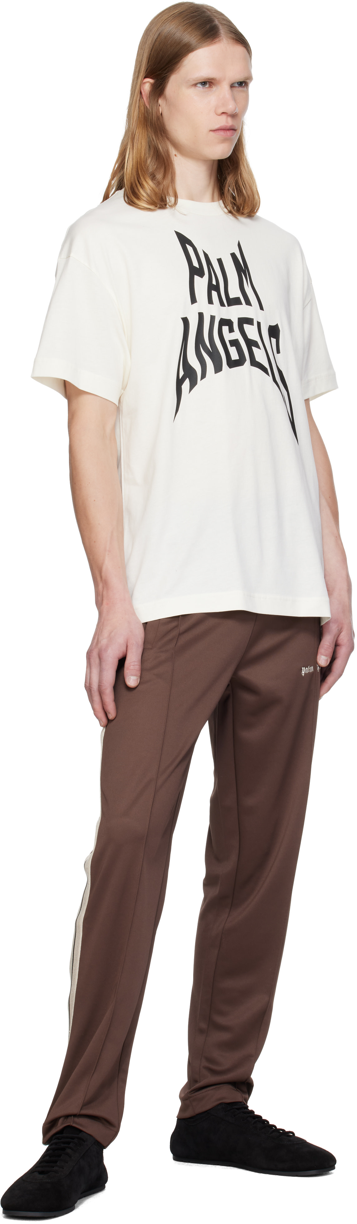 Palm Angels - Off-White Distorted Regular T-shirt