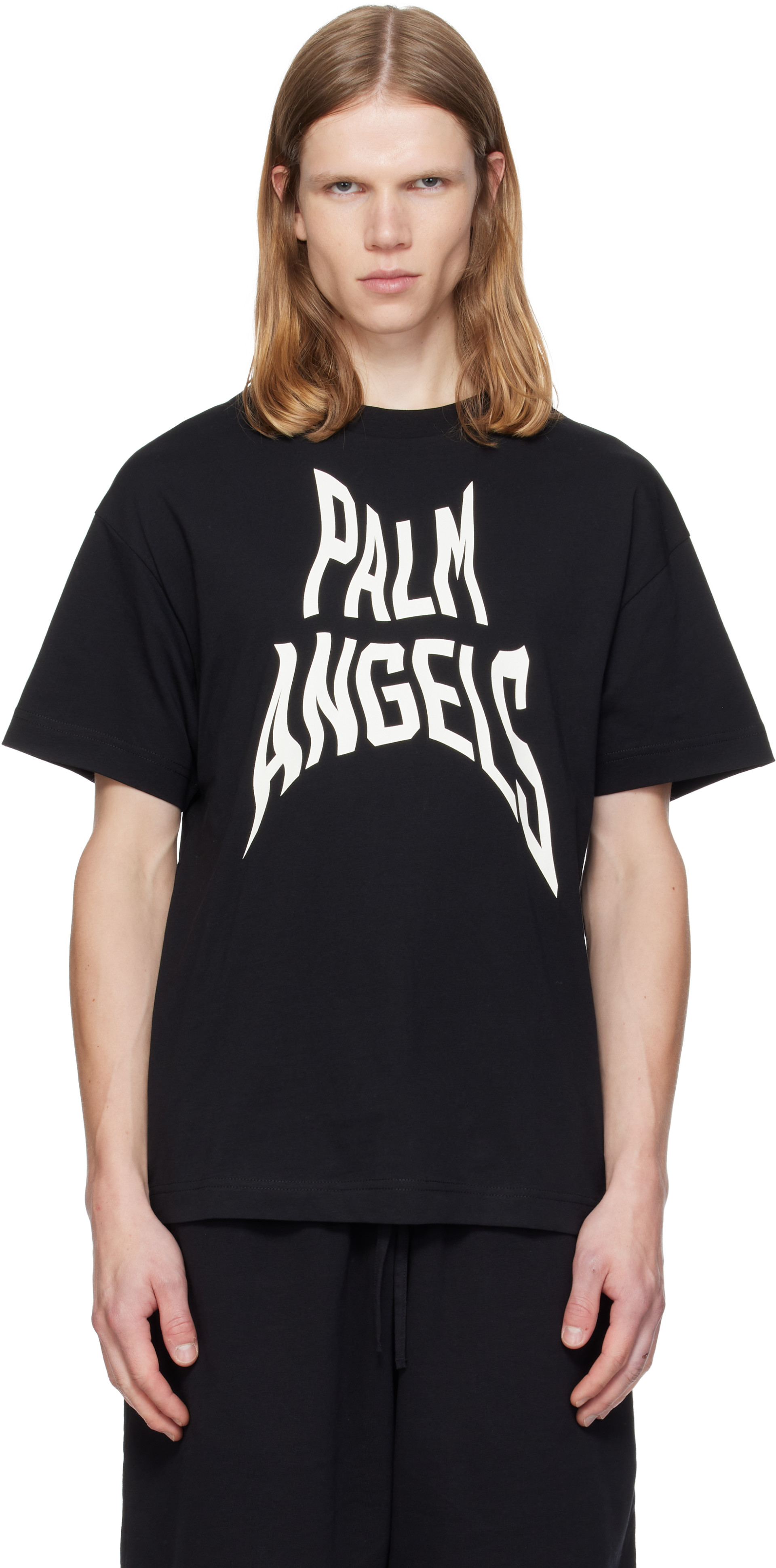 Palm Angels - Black Distorted Regular T-shirt