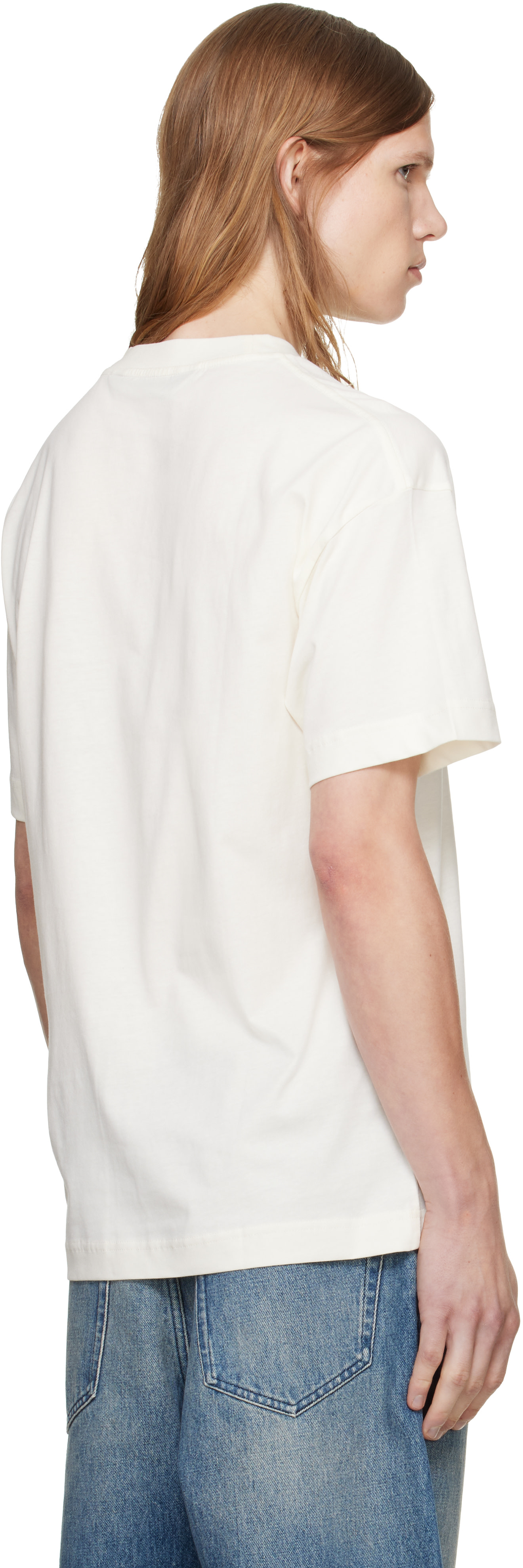 Palm Angels - オフホワイト 'PA' Pool レギュラーフィット Tシャツ