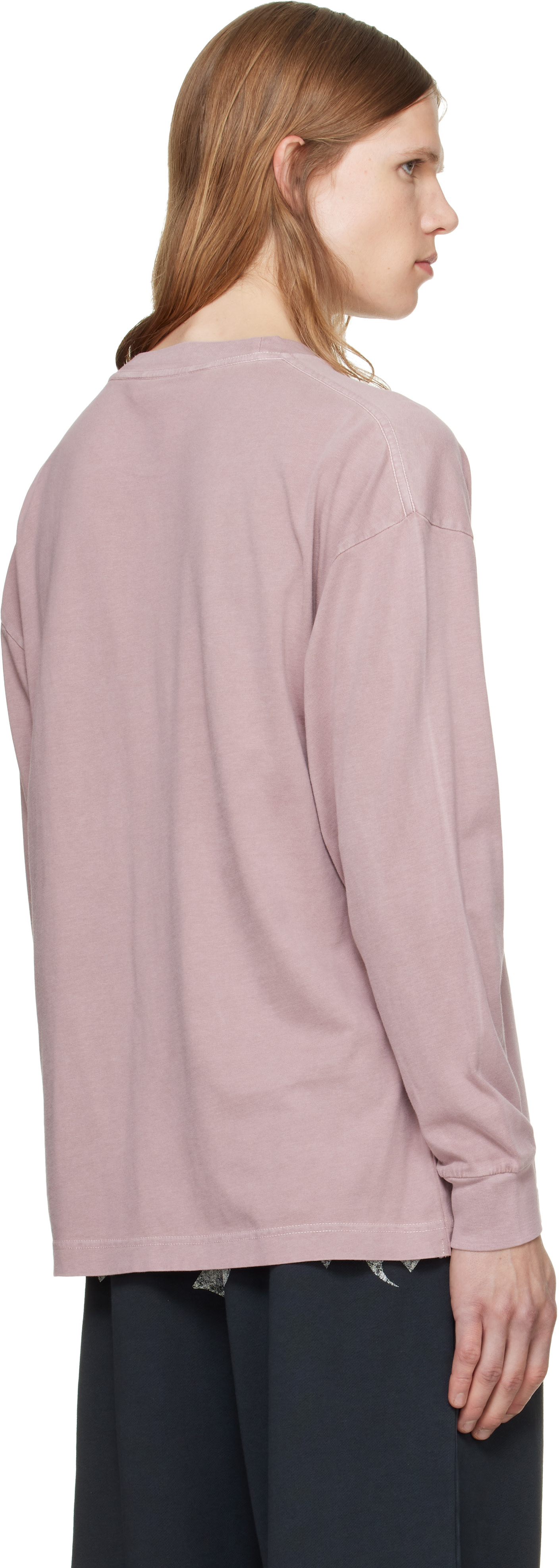 Palm Angels: Pink Devil Herald Long Sleeve T-shirt | SSENSE