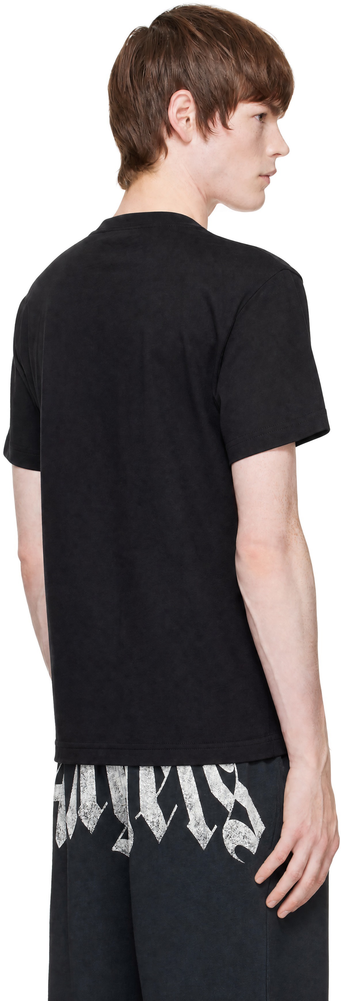 Palm Angels - ブラック Brushed Palm Tree Regular Tシャツ