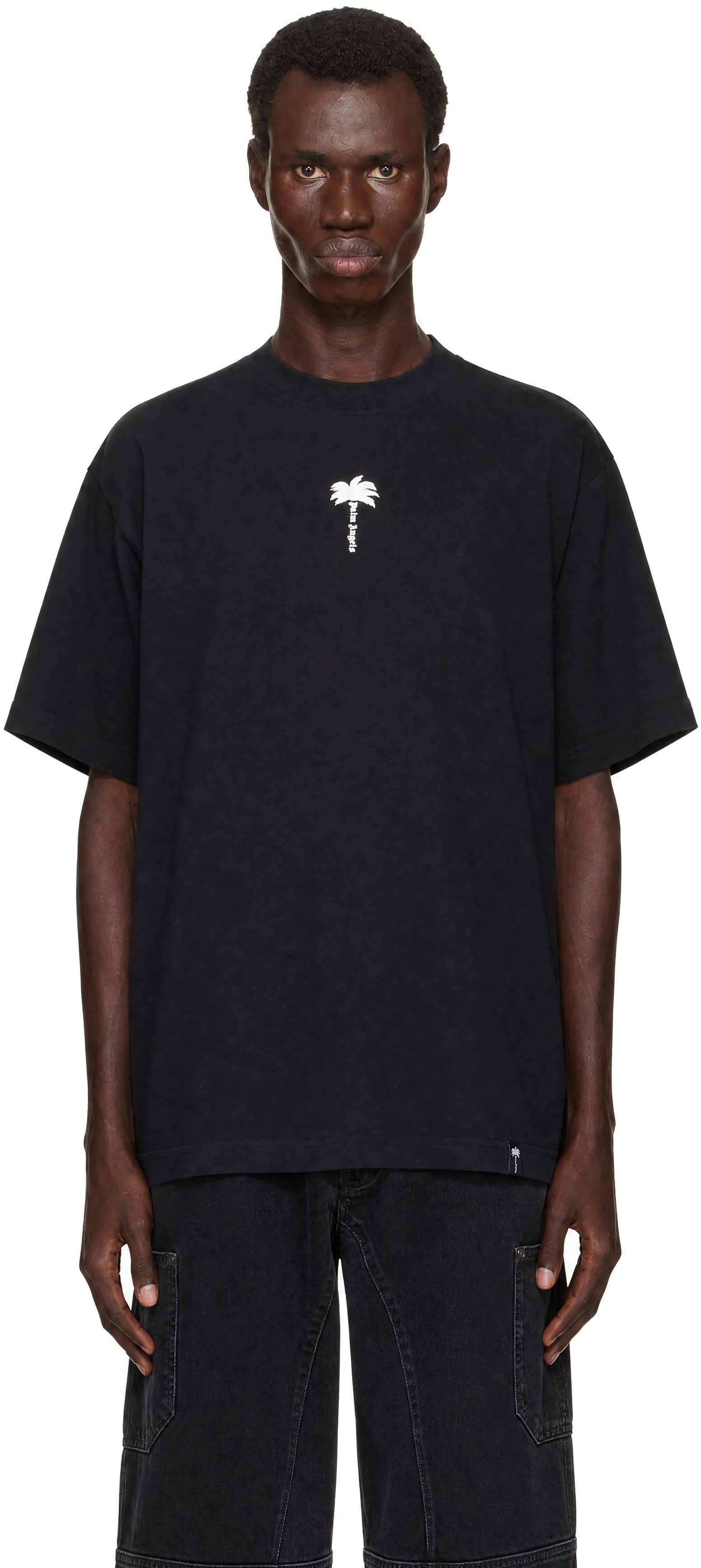 Palm Angels - Black Palm Tree Statement Regular T-shirt