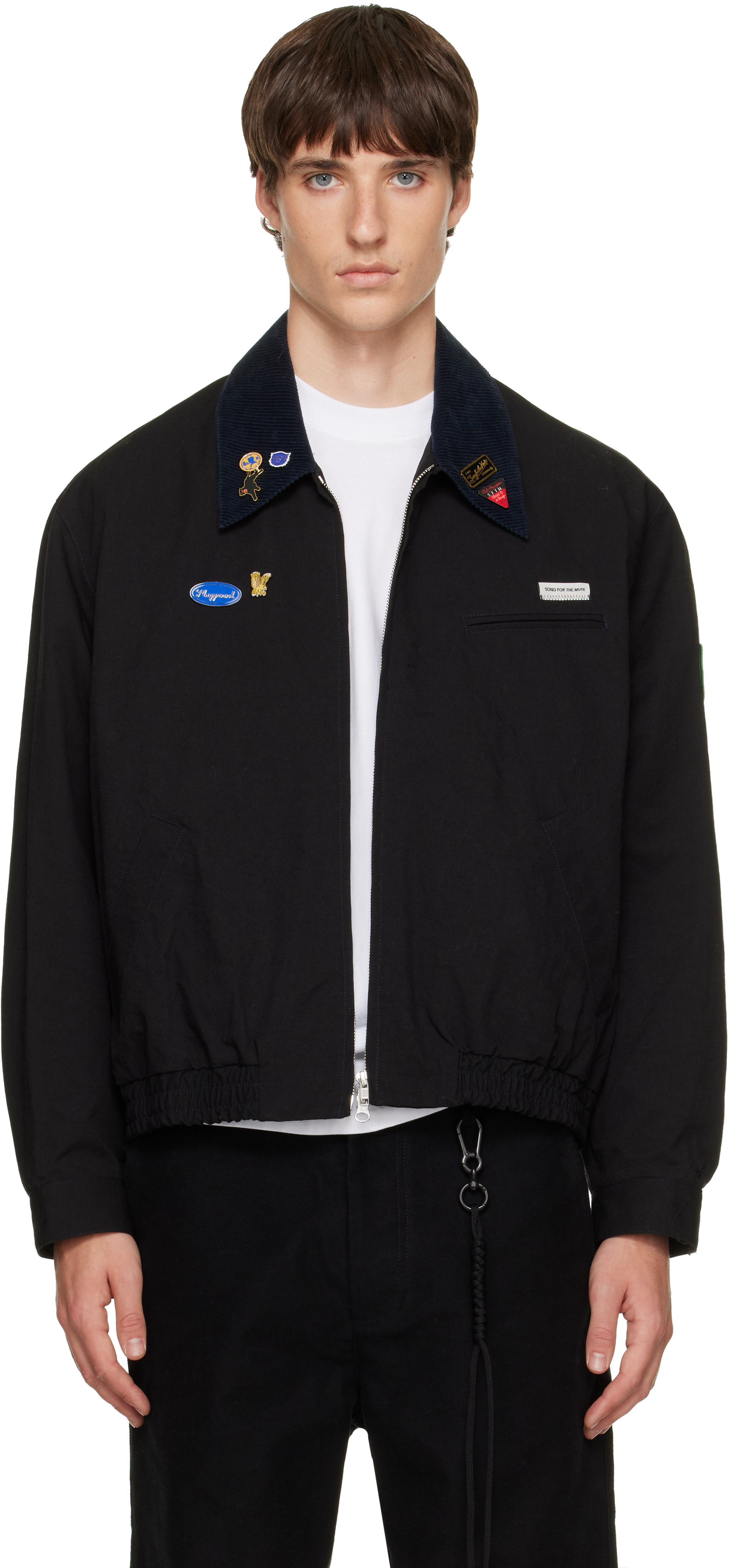 Song for the Mute - Black Elasticated Coach Jacket