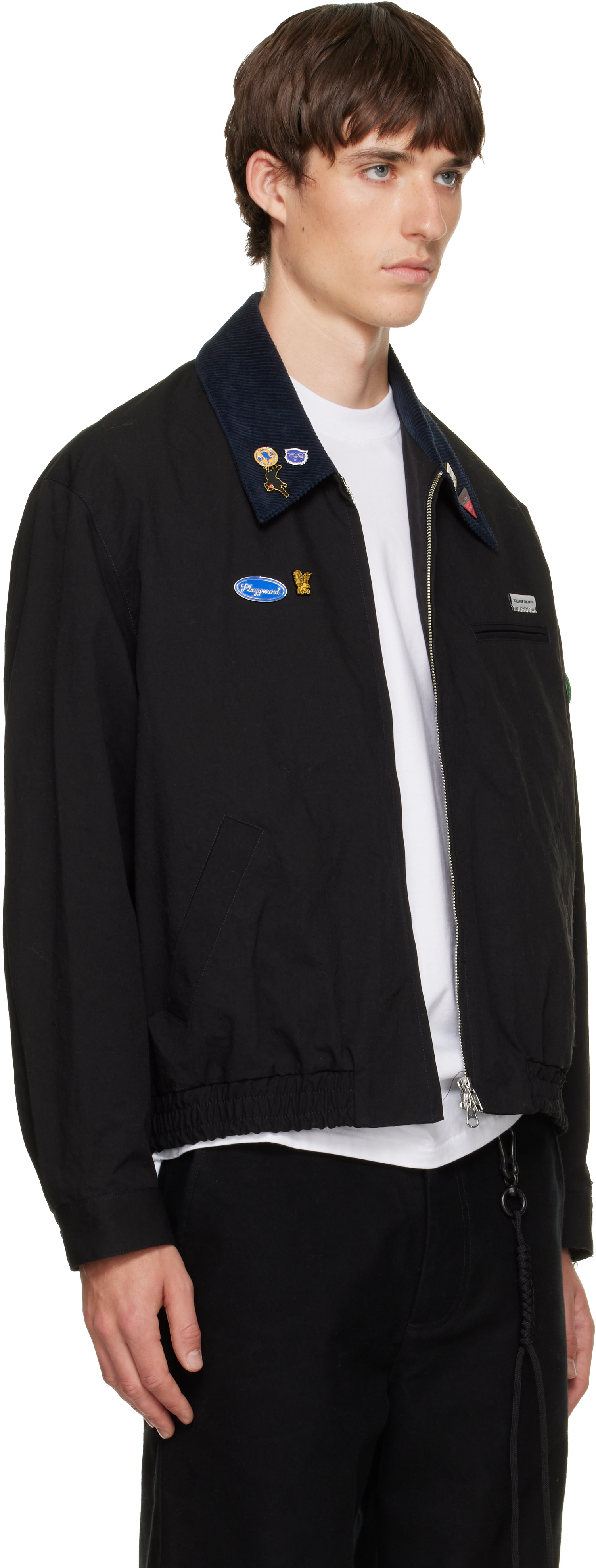 Song for the Mute - Black Elasticated Coach Jacket
