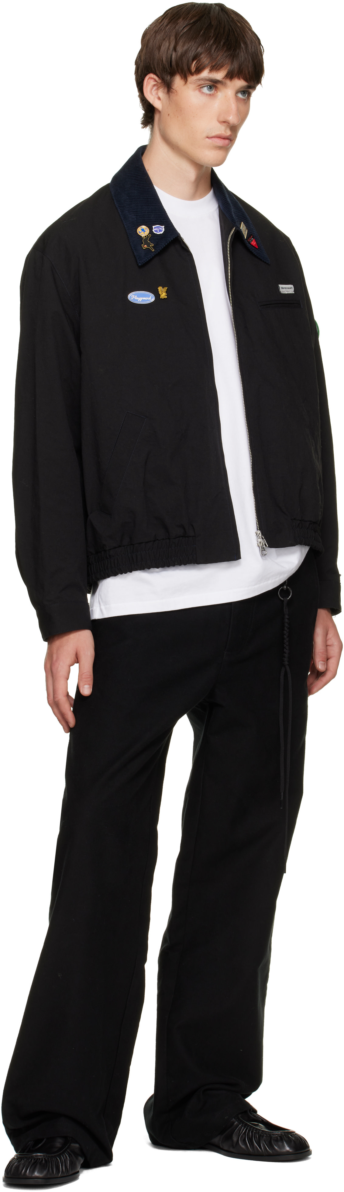 Song for the Mute - Black Elasticated Coach Jacket
