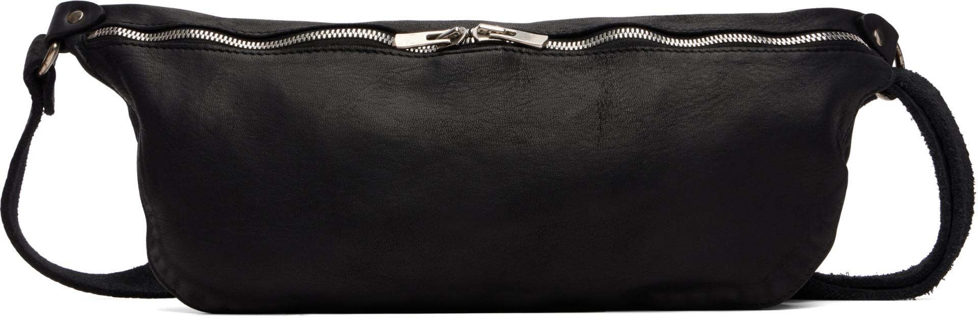Guidi - Black Leather Belt Bag