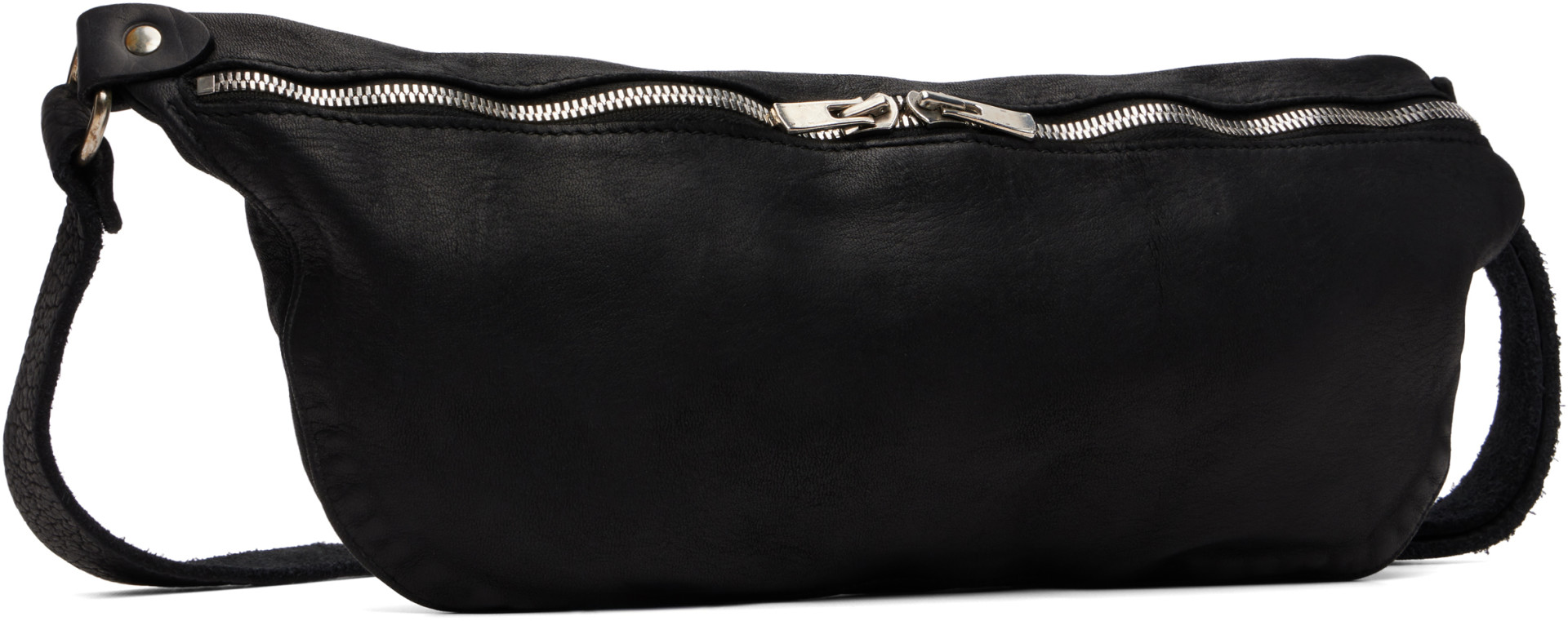 Guidi - Black Leather Belt Bag