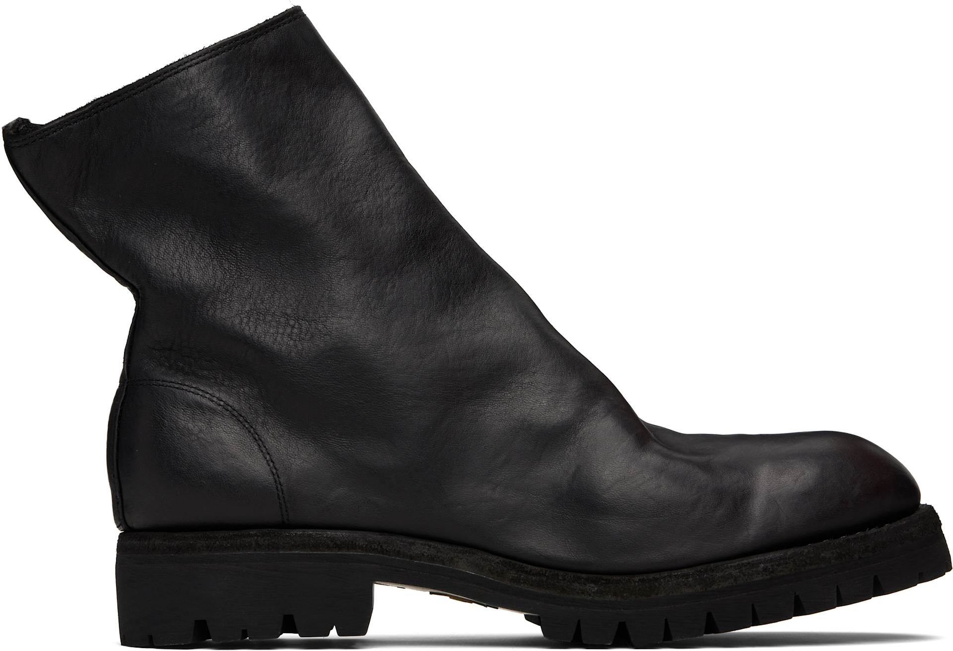 Guidi - Black Side Zip Boots