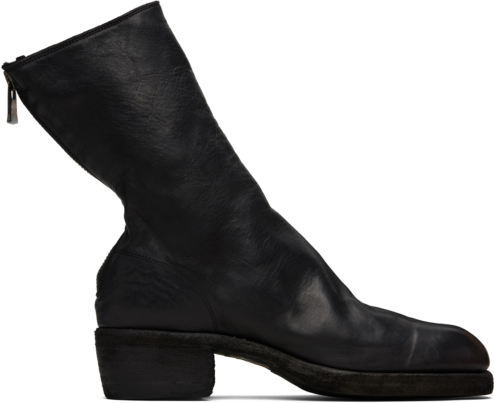 Guidi - Black Back Zip Boots
