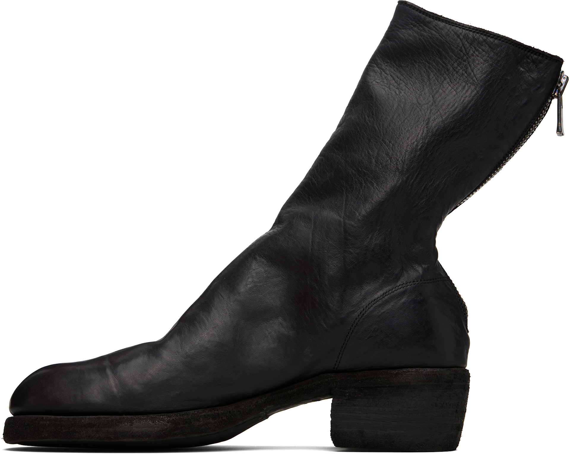 Guidi - Black Back Zip Boots