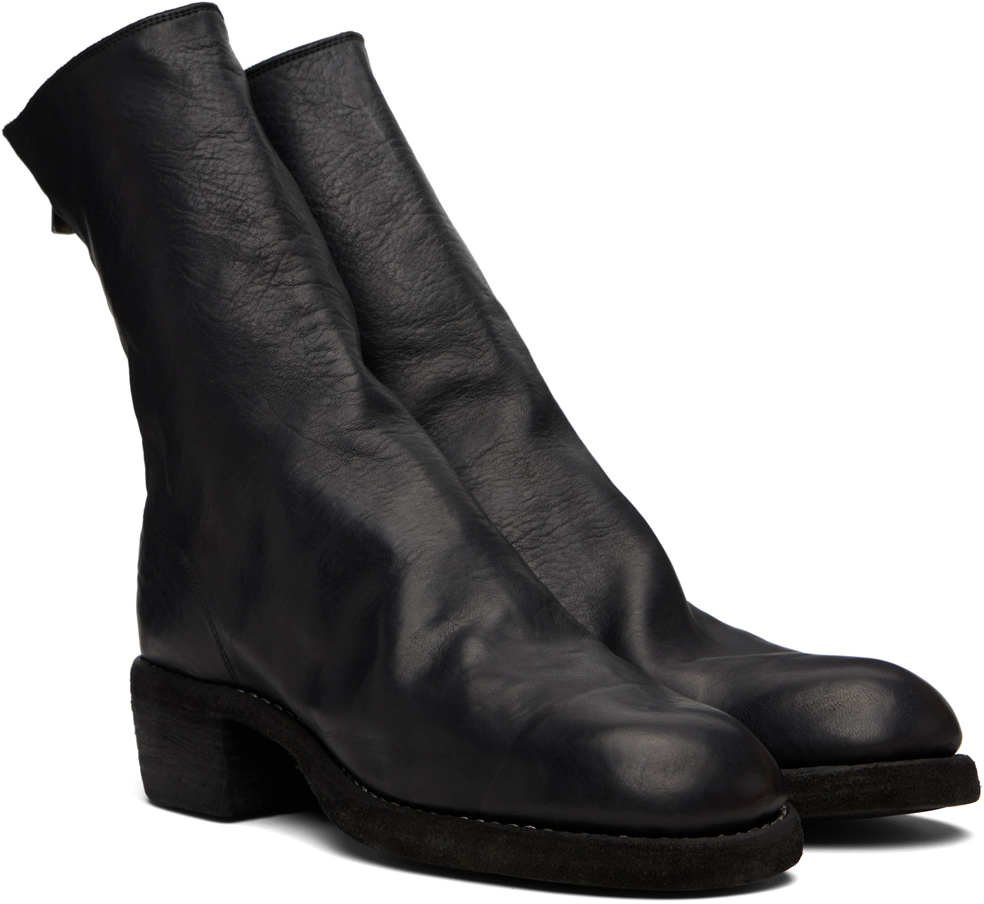 Guidi - Black Back Zip Boots