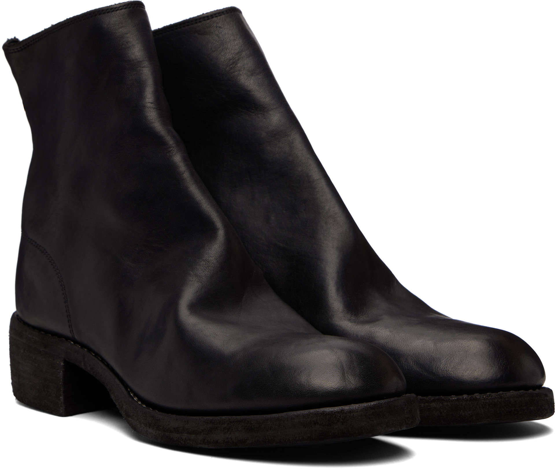 Guidi - Black Back Zip Boots