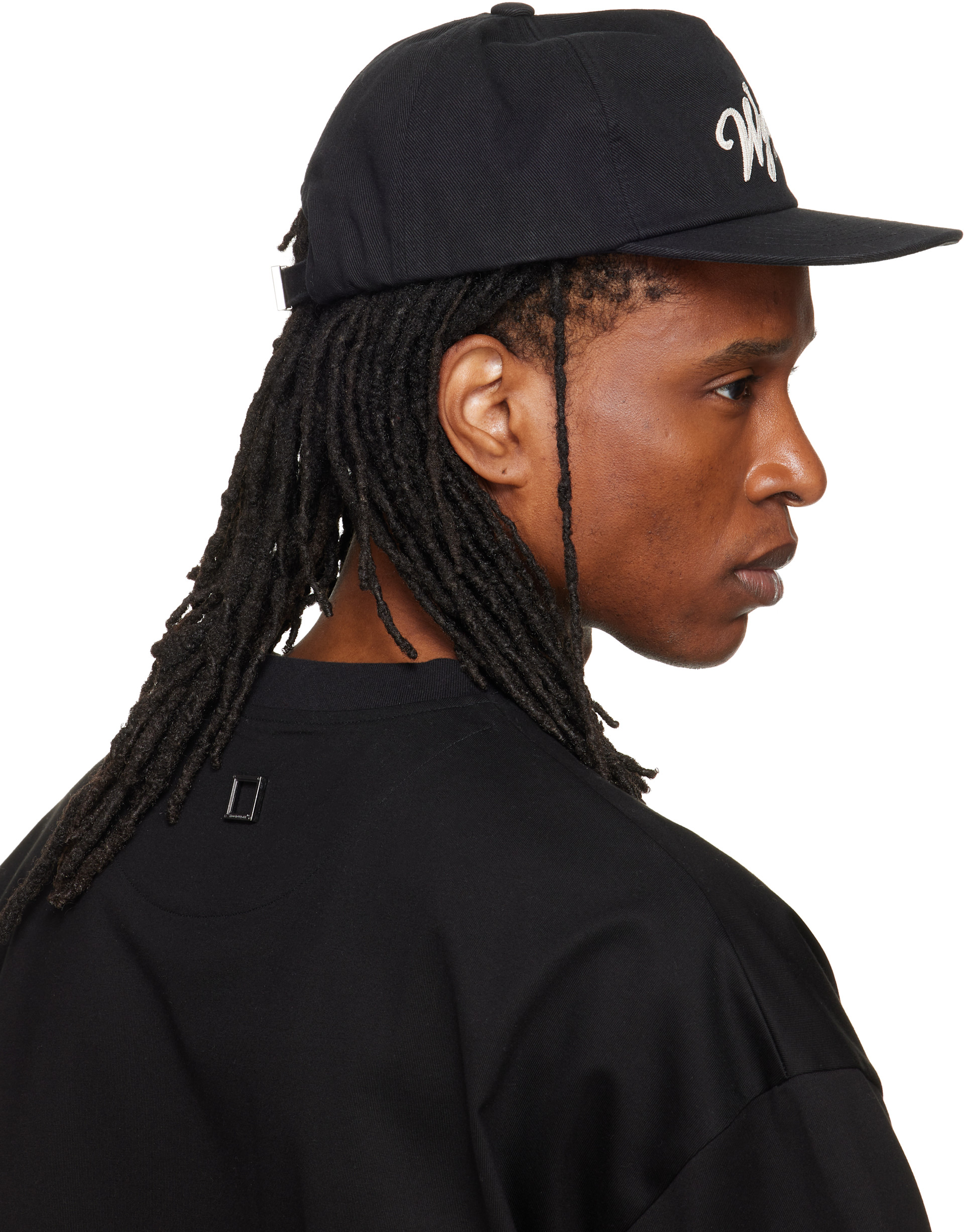 WOOYOUNGMI - Black Flat Visor Baseball Cap