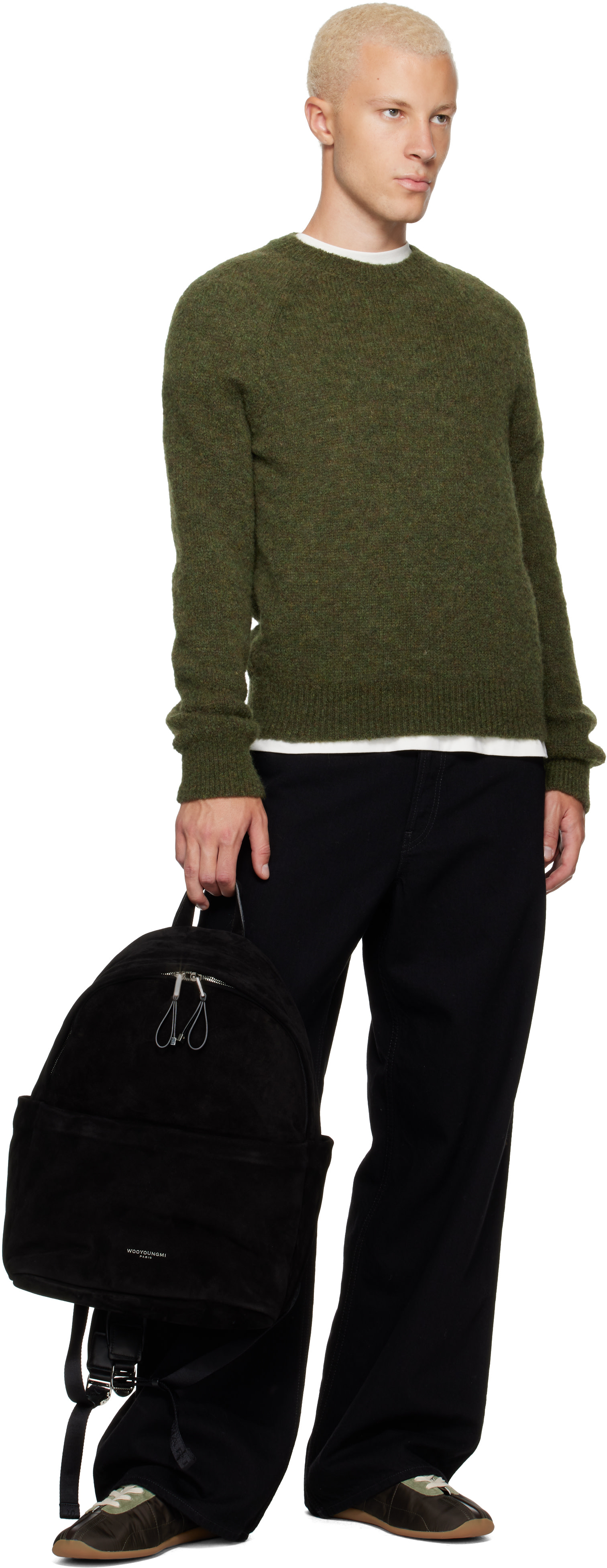 WOOYOUNGMI - Black Suede Backpack