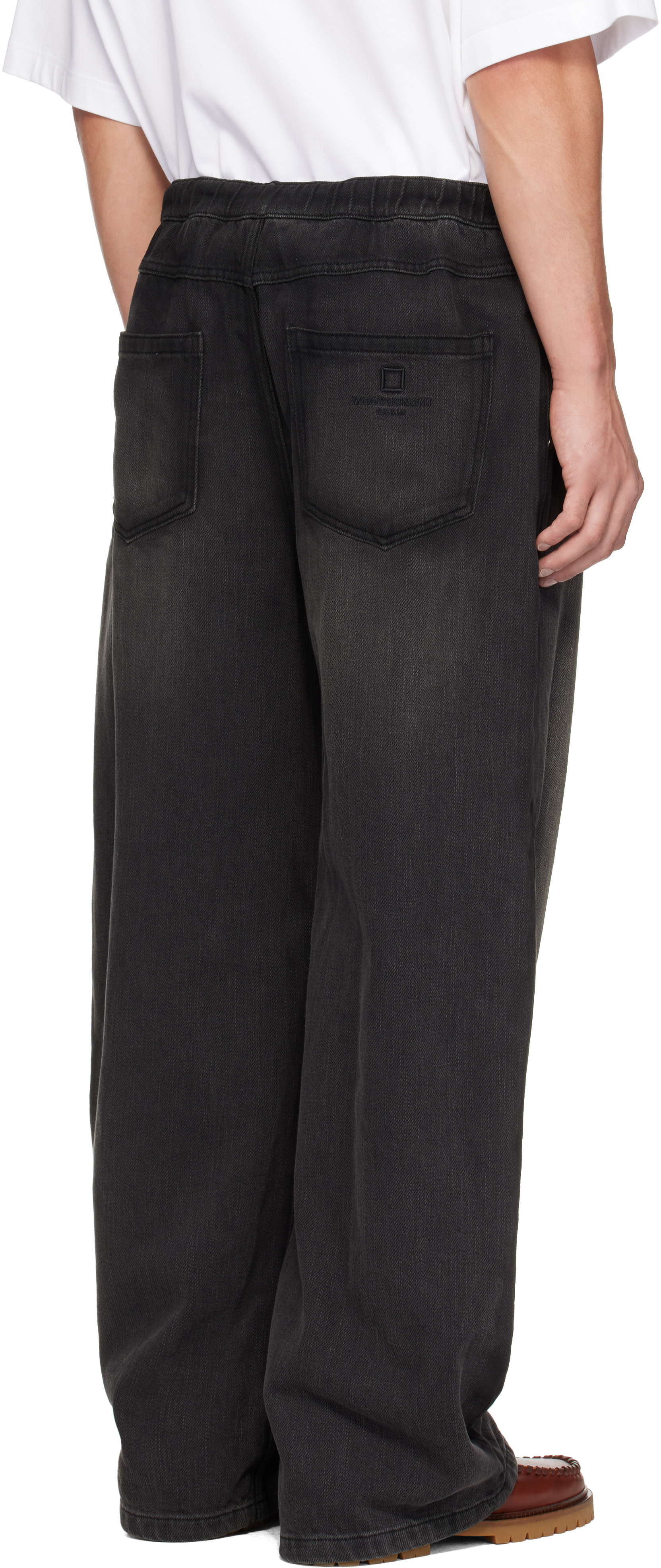 WOOYOUNGMI: Gray Banding Denim Jeans | SSENSE