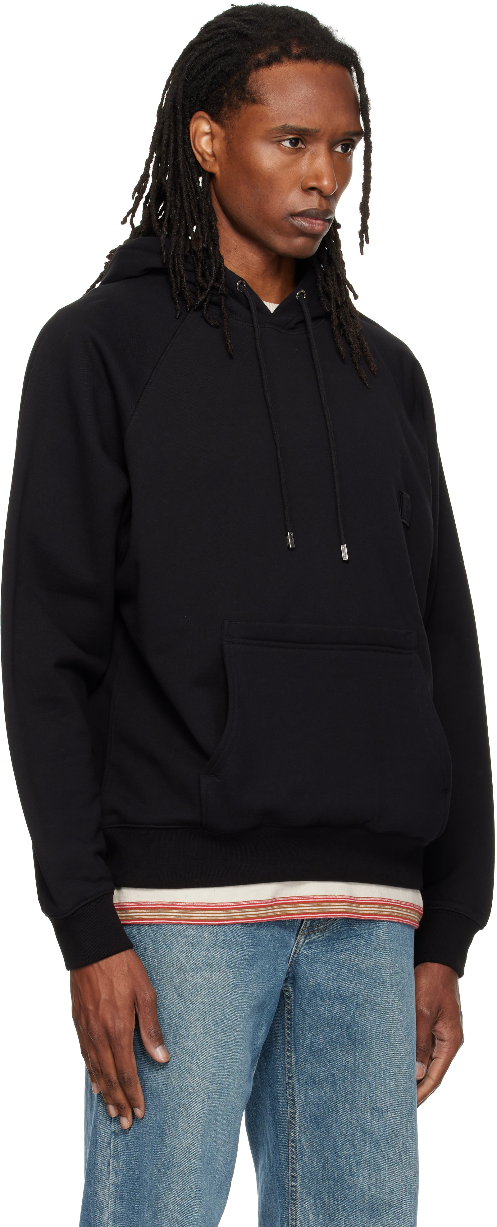 WOOYOUNGMI - Pull à capuche noir à logo