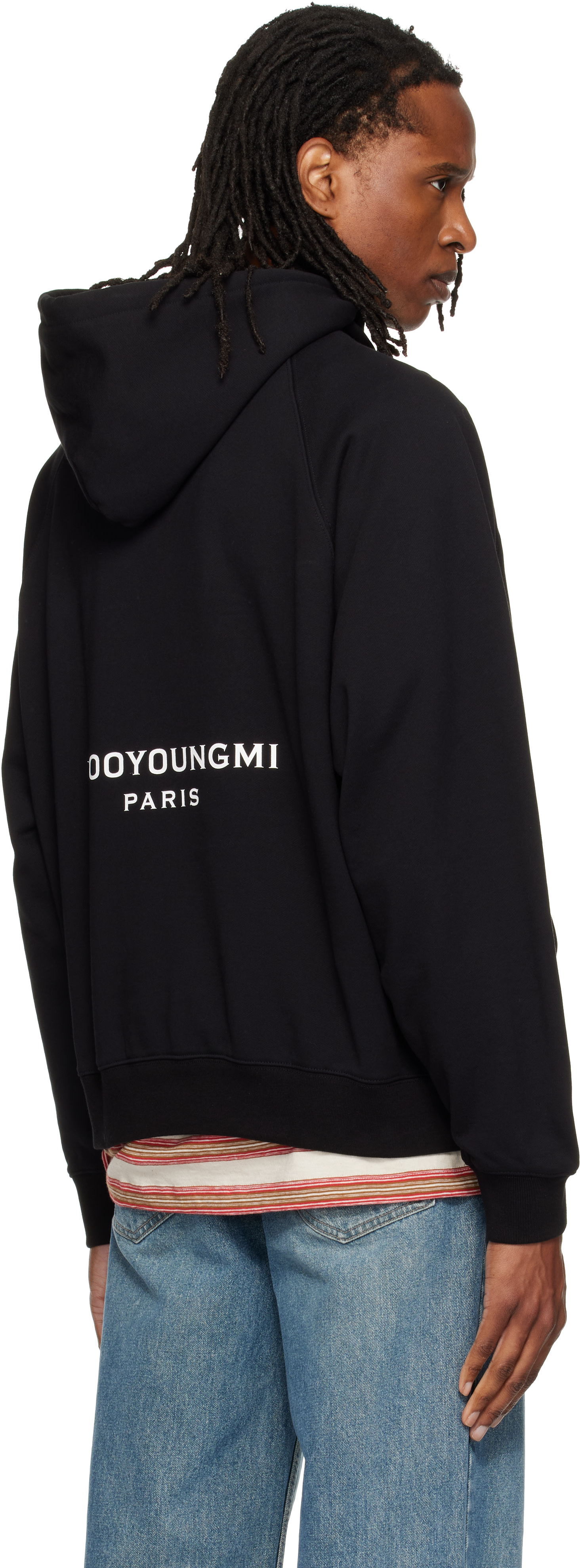 WOOYOUNGMI - Pull à capuche noir à logo