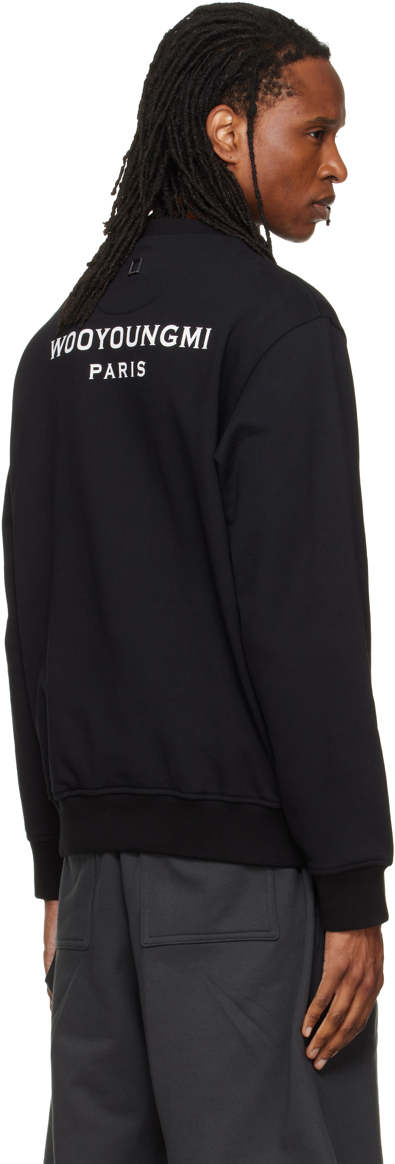 WOOYOUNGMI - Black Logo Patch Sweatshirt