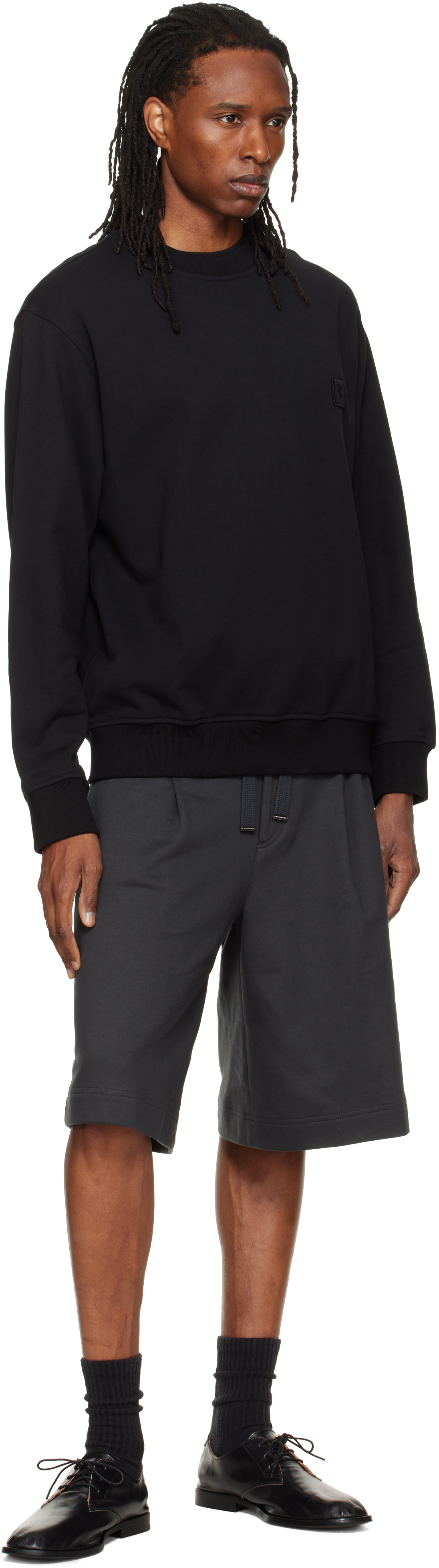 WOOYOUNGMI - Black Logo Patch Sweatshirt