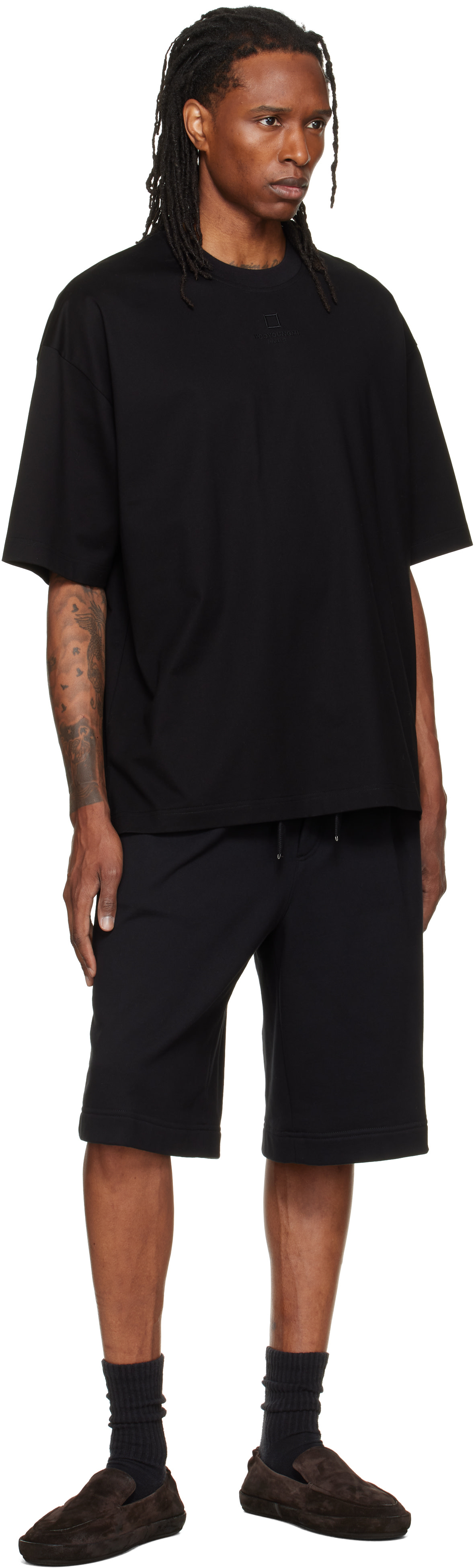 WOOYOUNGMI: Black Oversized Cotton T-shirt | SSENSE