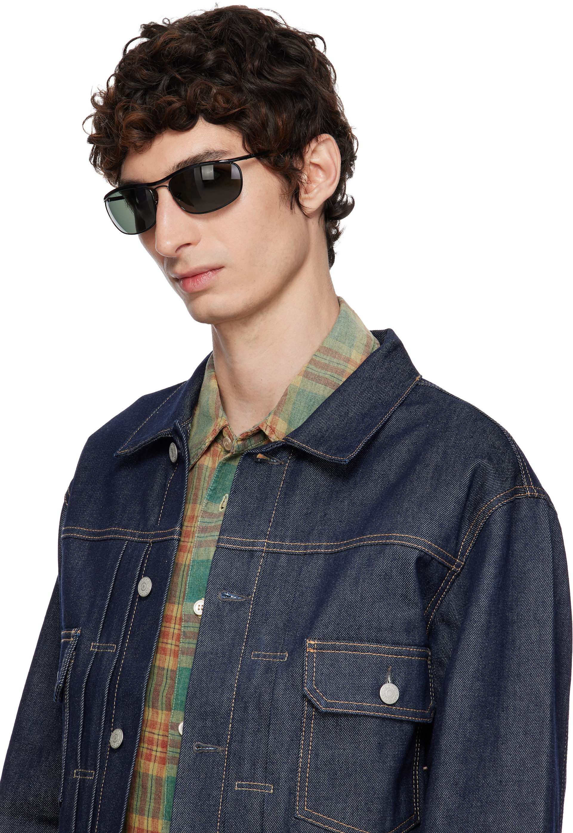 Ray-Ban: Black Olympian I Deluxe Sunglasses | SSENSE Japan