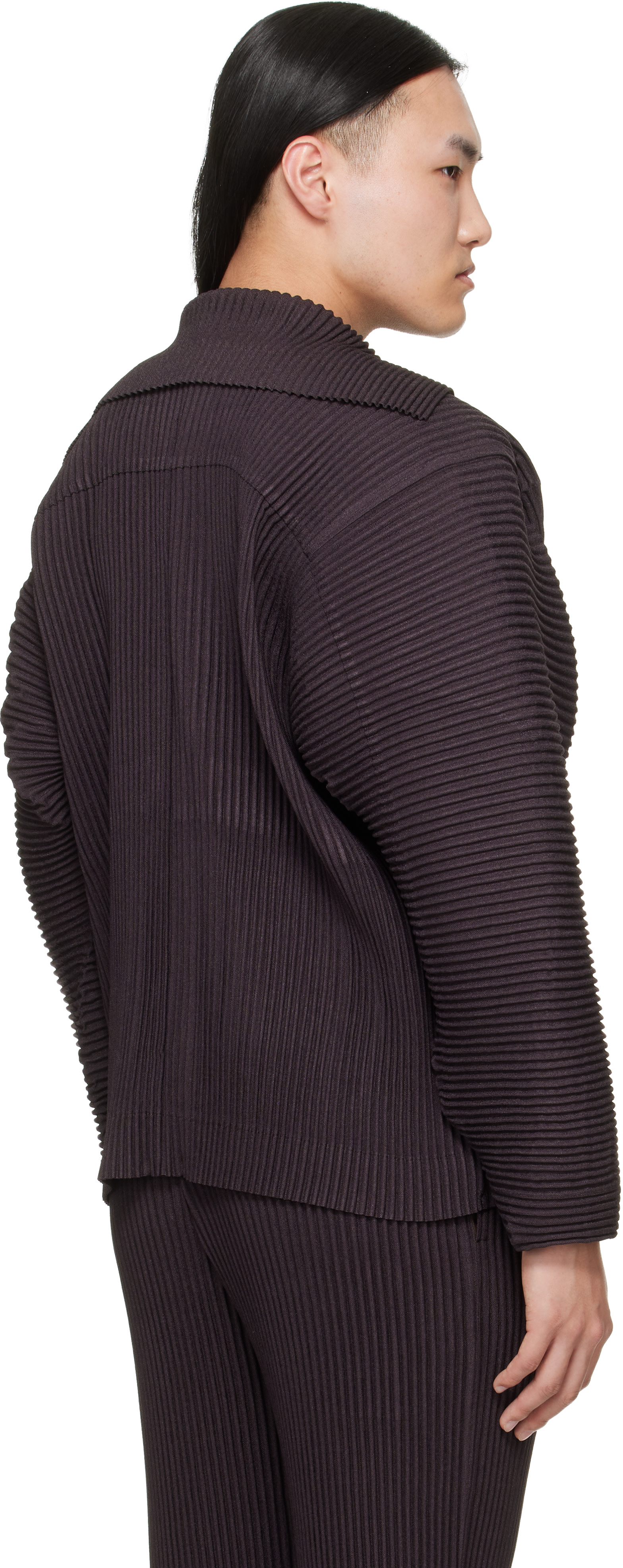 HOMME PLISSÉ ISSEY MIYAKE: Brown Linen Like Jacket | SSENSE Canada
