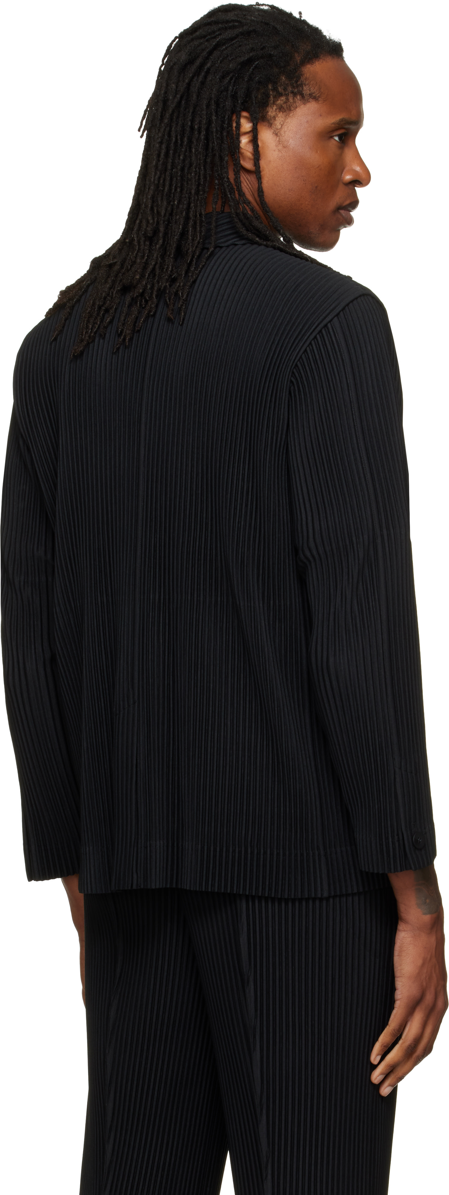 HOMME PLISSÉ ISSEY MIYAKE: Black August Tailored Pleats 1 Blazer