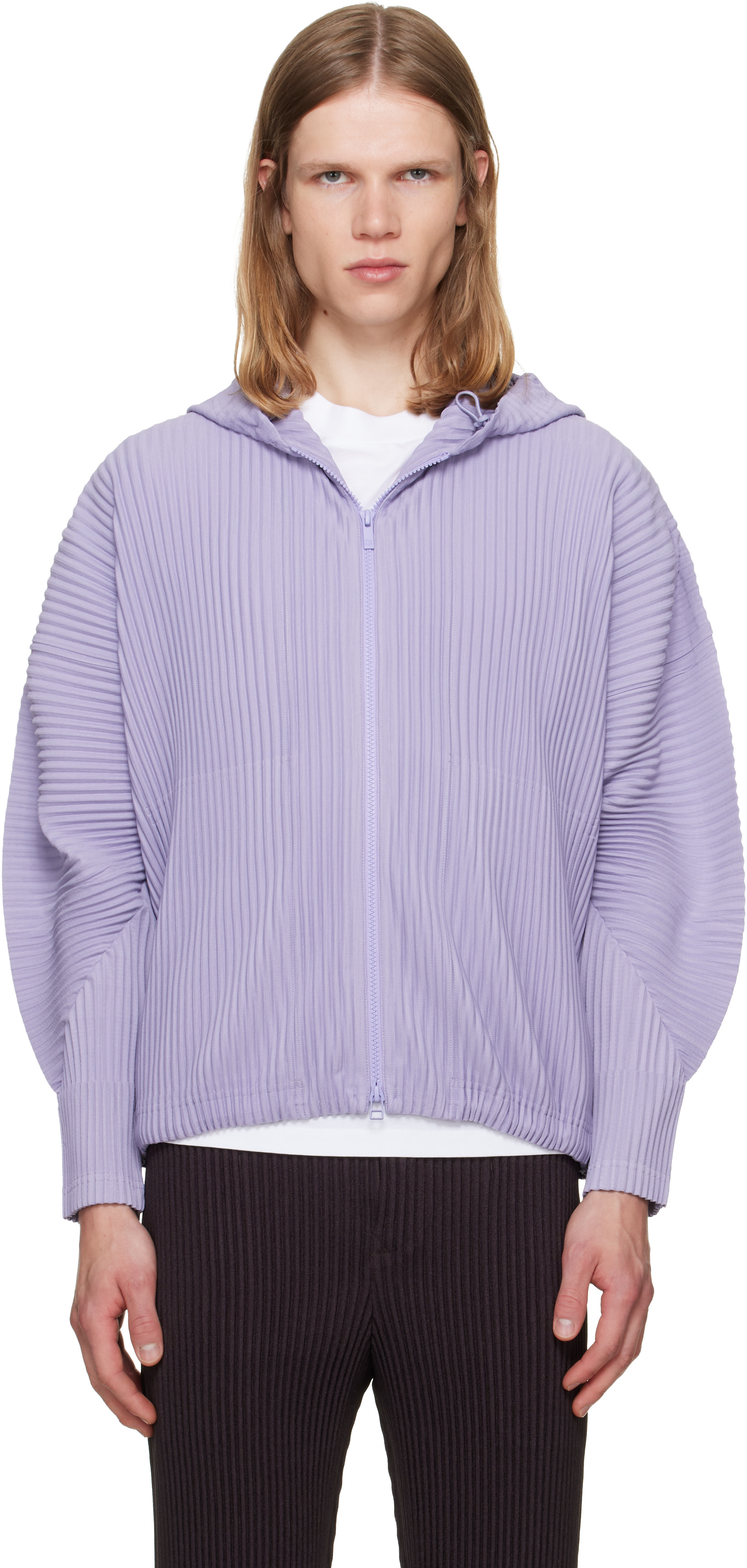 HOMME PLISSÉ ISSEY MIYAKE: Purple Monthly Colors July Hoodie | SSENSE