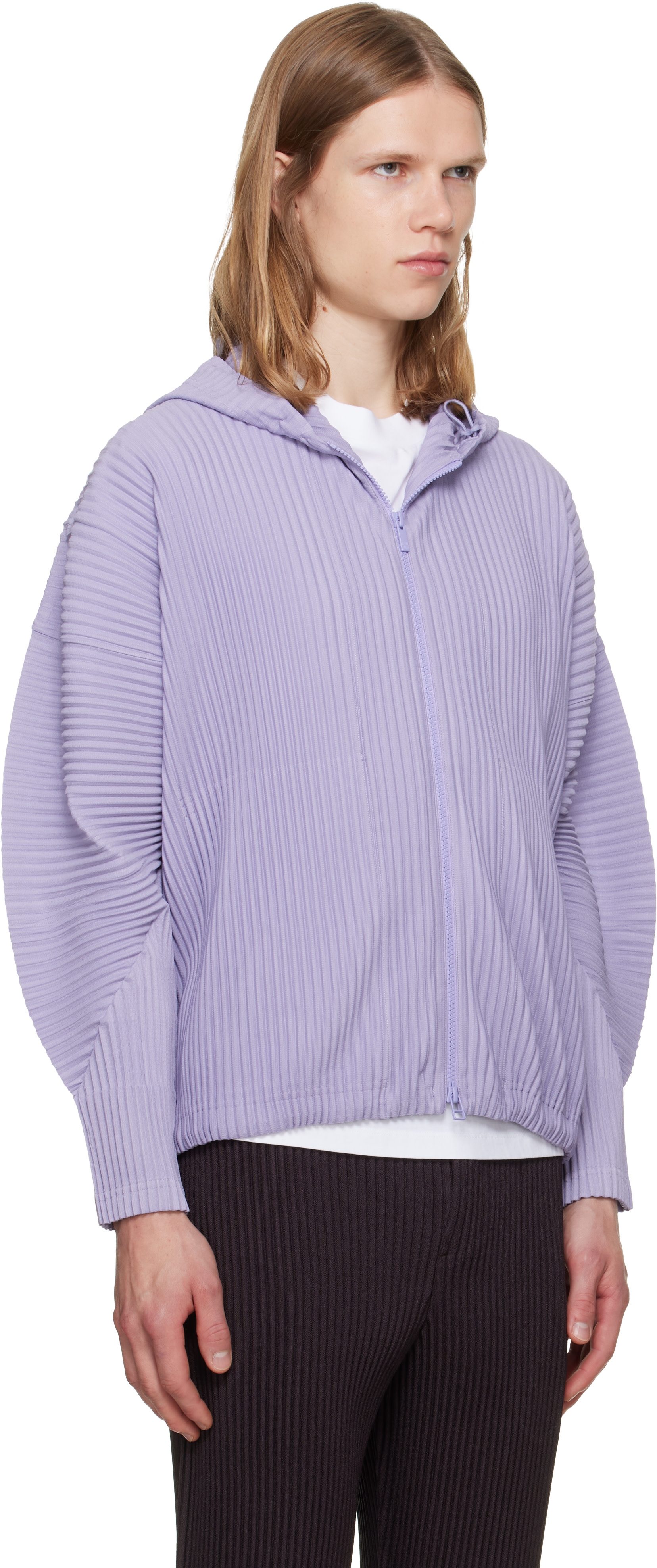 HOMME PLISSÉ ISSEY MIYAKE: Purple Monthly Colors July Hoodie | SSENSE