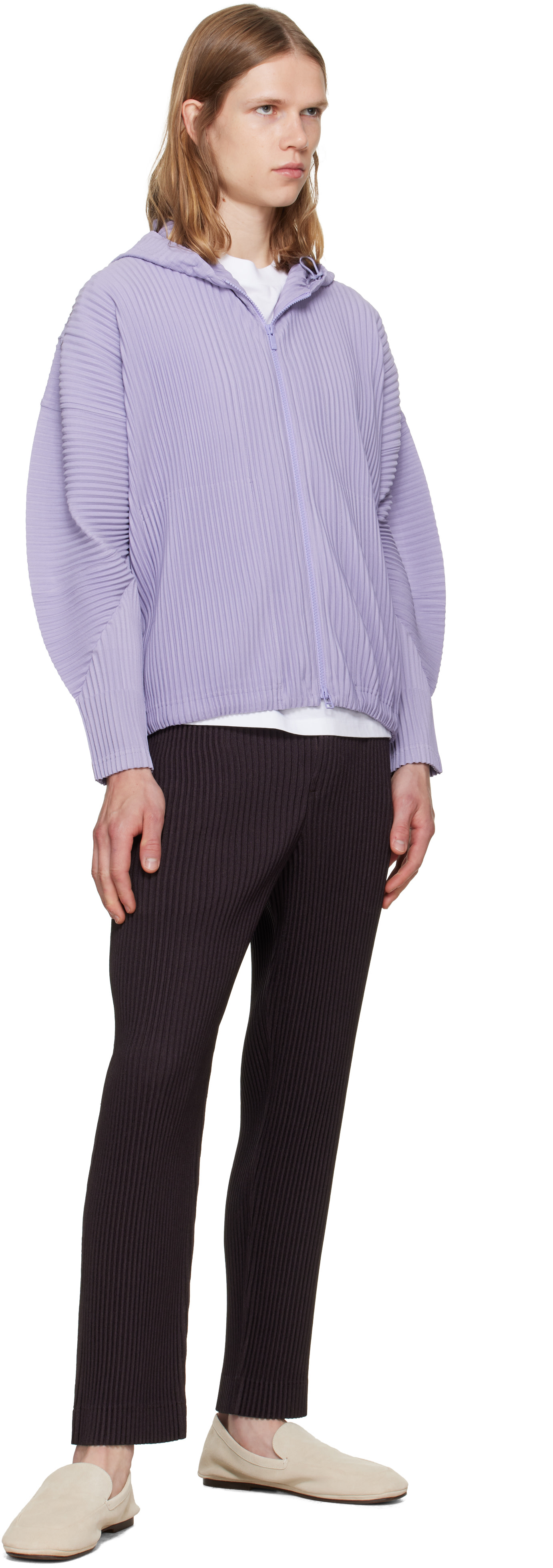 HOMME PLISSÉ ISSEY MIYAKE: Purple Monthly Colors July Hoodie | SSENSE