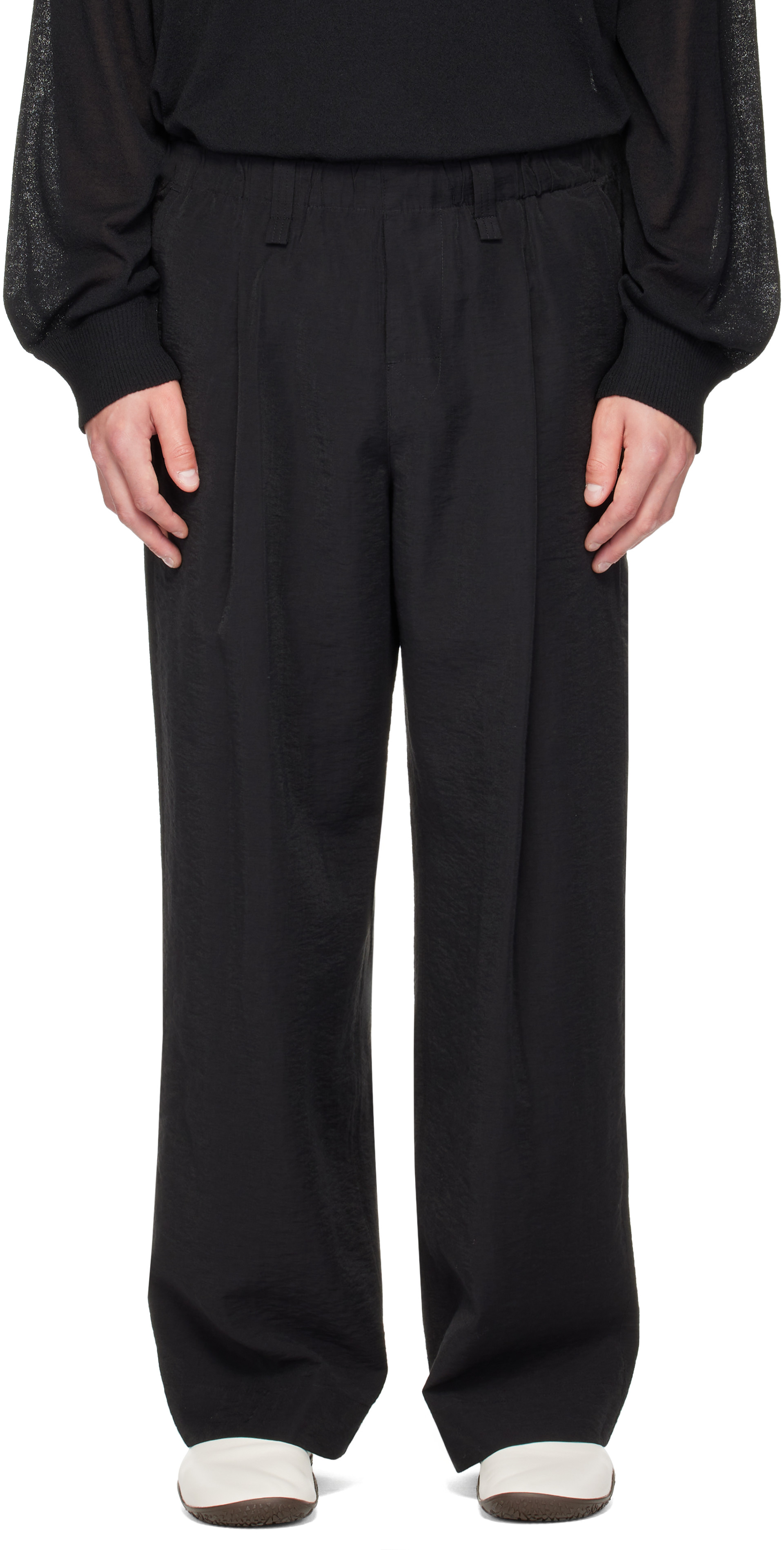HOMME PLISSÉ ISSEY MIYAKE: Black Opacity Trousers | SSENSE
