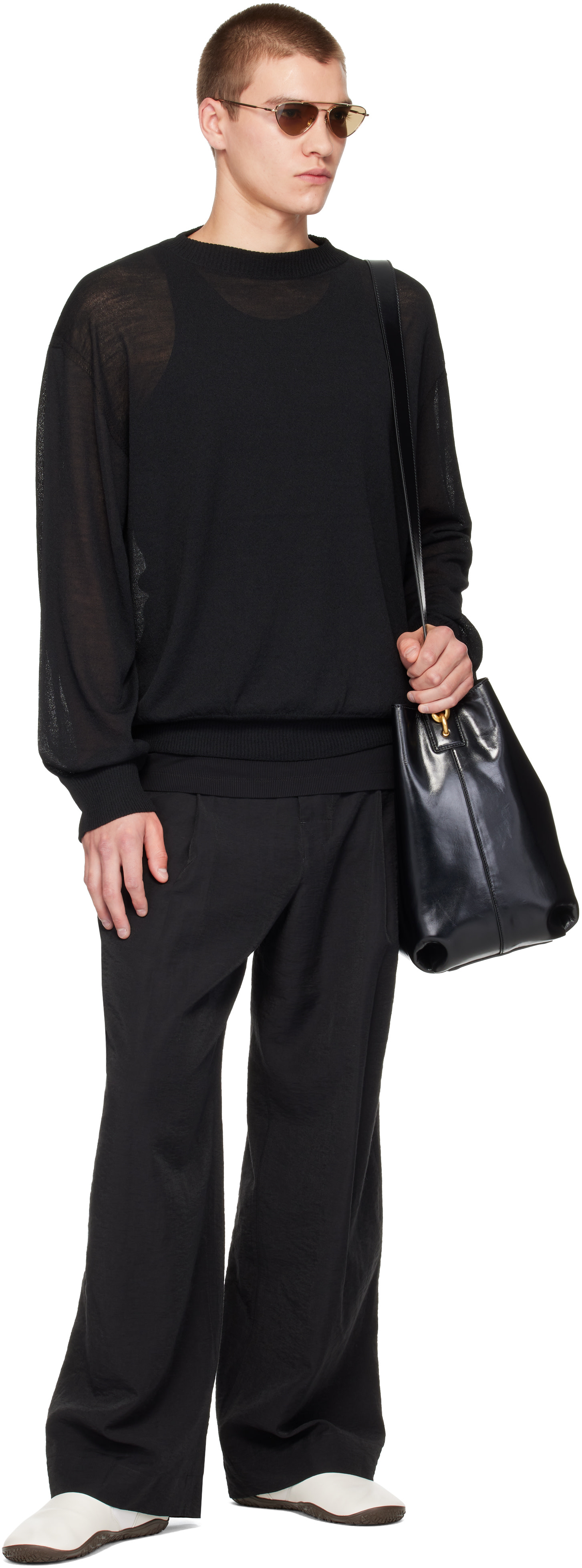 HOMME PLISSÉ ISSEY MIYAKE: Black Opacity Trousers | SSENSE