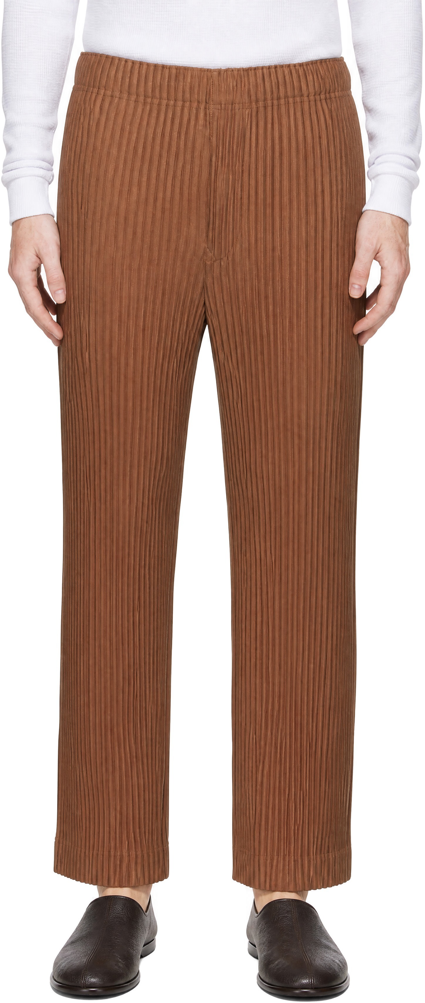 HOMME PLISSÉ ISSEY MIYAKE: Brown September Color Pleats 2 Trousers